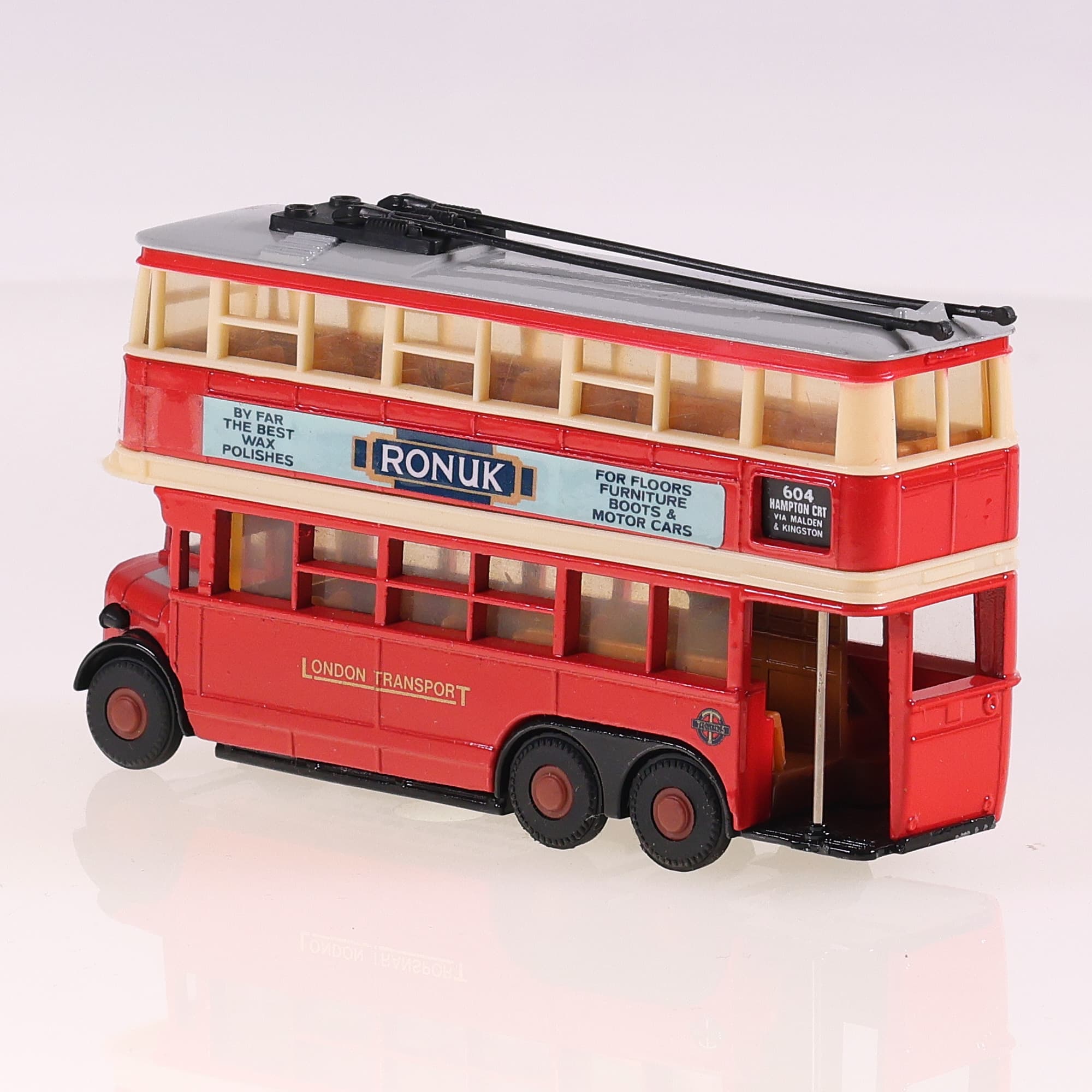 Matchbox Y10 AEC Trolleybus 'Diddler' 1931 11 cm Bicolore avec boîte — miniature 3