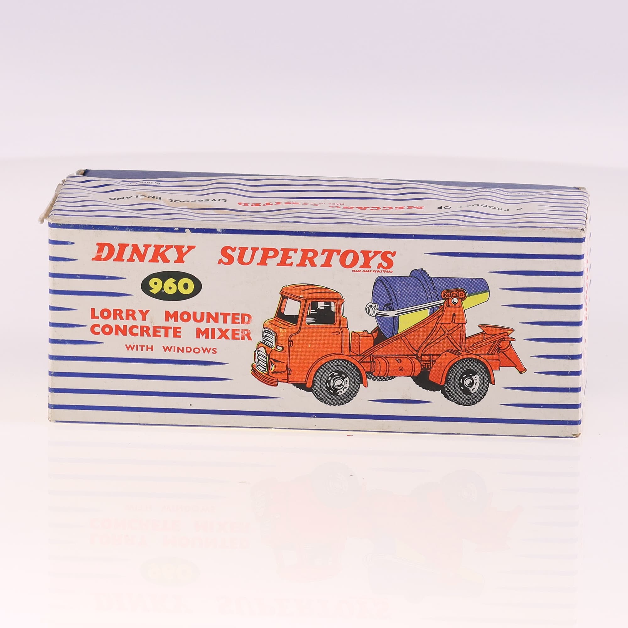 Dinky Toys 960 Albion Chieftain Lorry Mounted Concrete Mixer 1/43 Orange avec bo — miniature 11