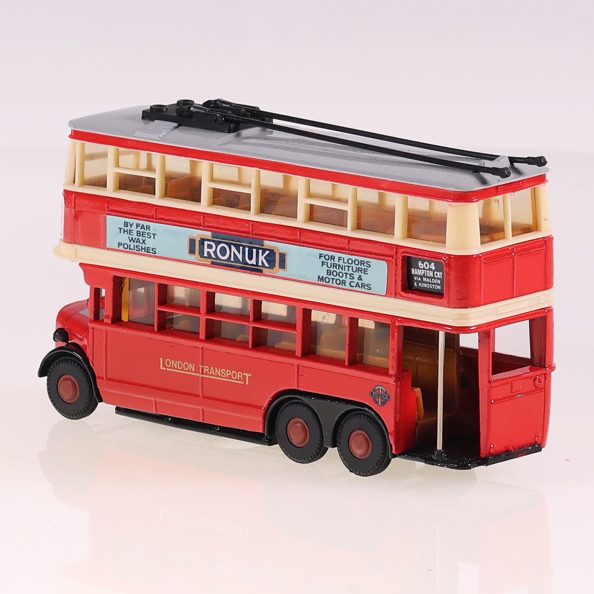 Matchbox Y10 AEC 1931 Trolleybus "Diddler" 11 cm Bicolore avec boîte — miniature 3