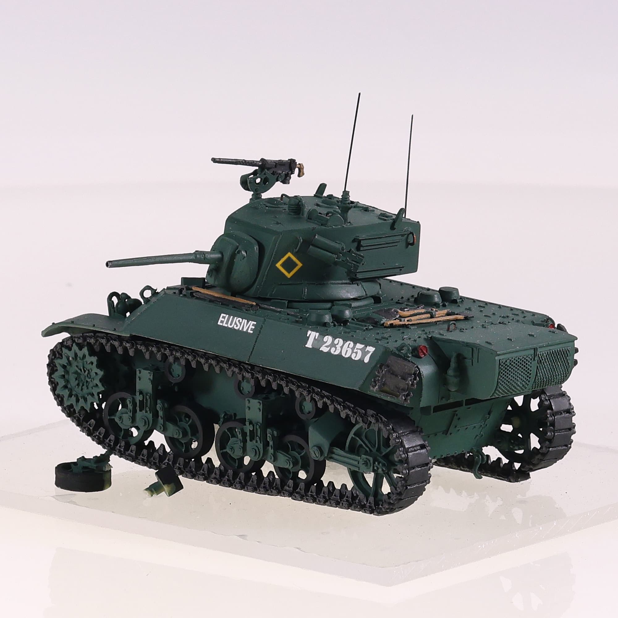 Gaso.Line GAS50145UK Stuart Char léger V 7th Ar. Div. - Juin 1944 #53 1/43 Vert  — miniature 2