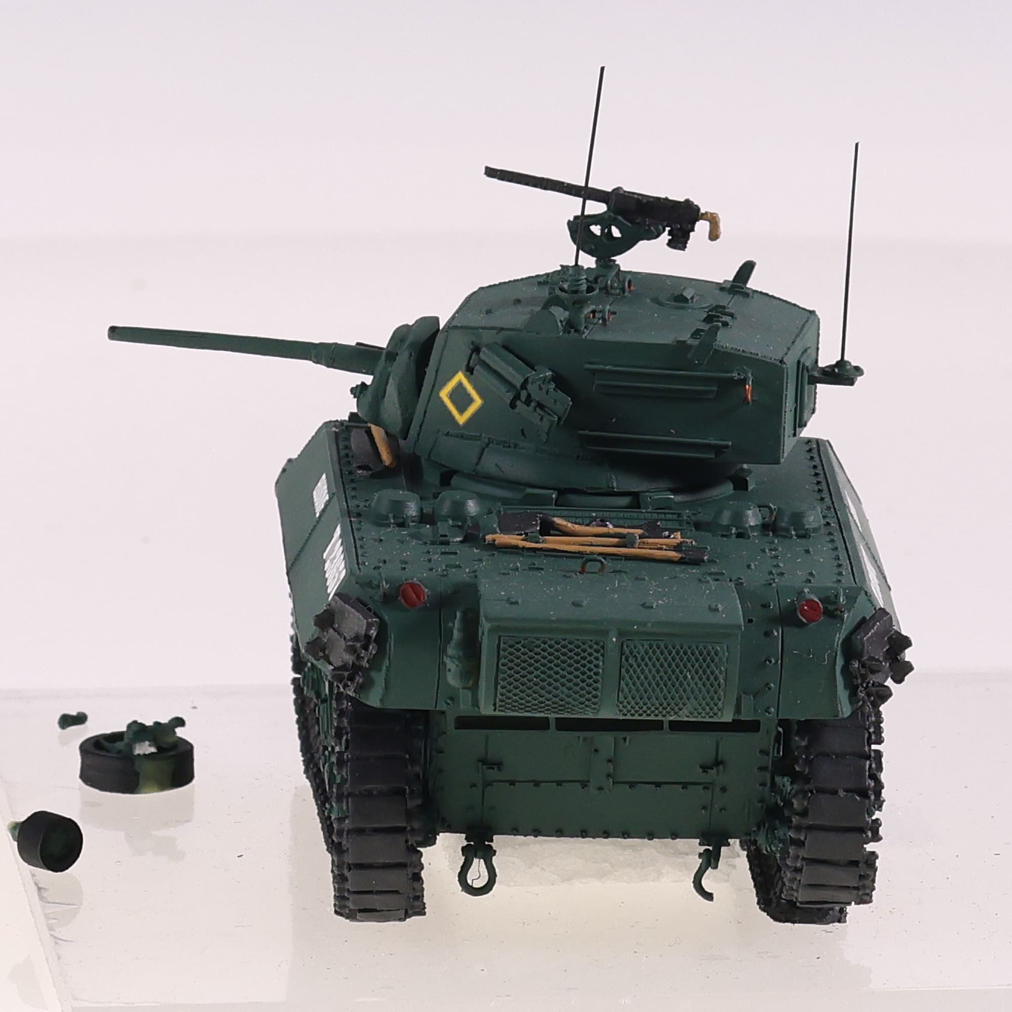 Gaso.Line GAS50145UK Stuart Char léger V 7th Ar. Div. - Juin 1944 #53 1/43 Vert  — miniature 3