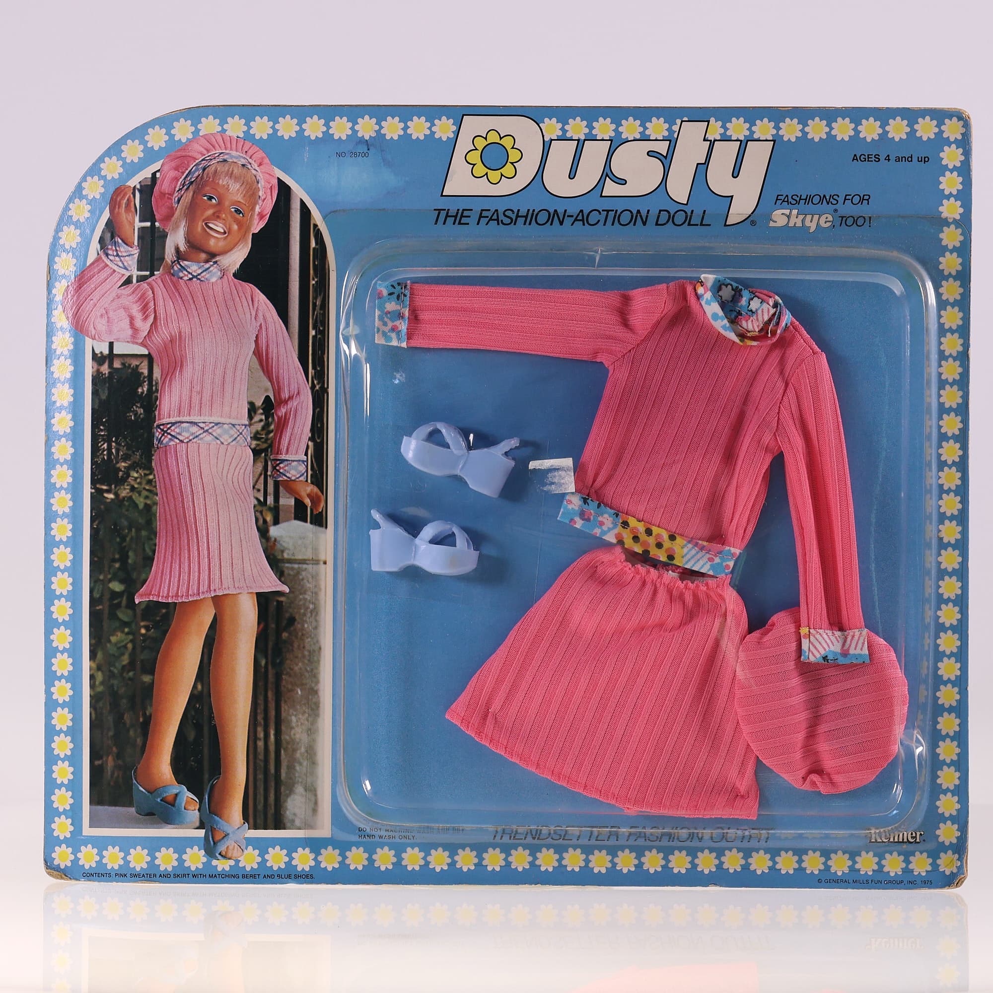 Kenner Dusty Fashion outfit Jupe & pull rose neuf avec boîte