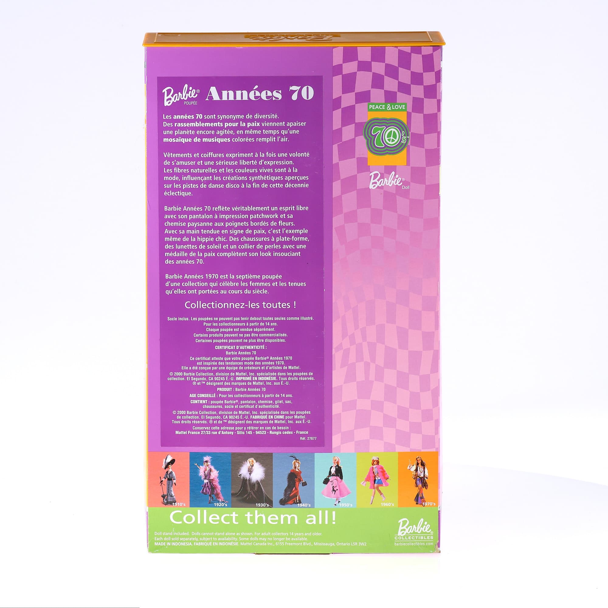 Mattel Barbie Peace and love Années 70 neuf avec boîte — miniature 3