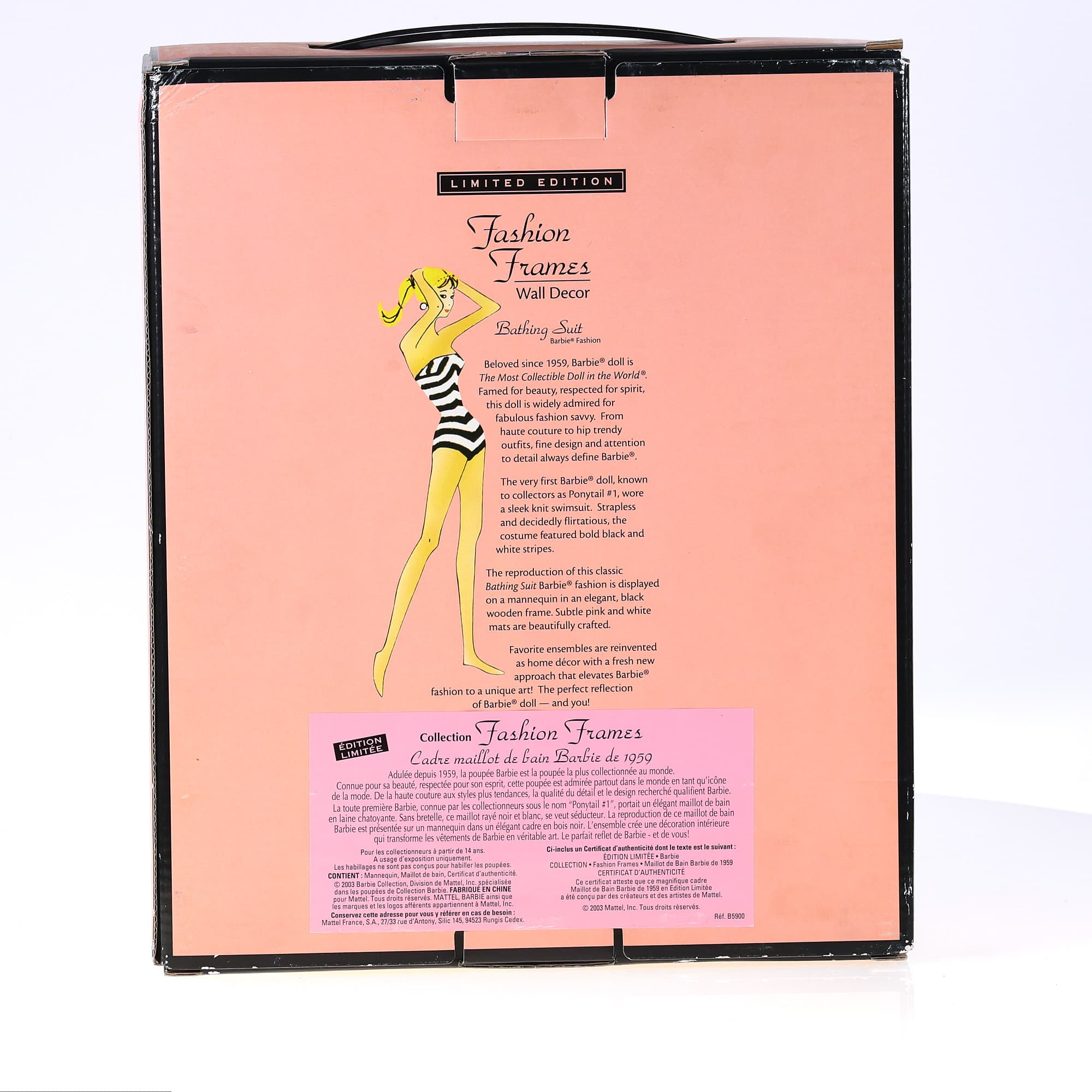Mattel Barbie Bathing suit FAshion Frames wall decor 2003 neuf avec boîte — miniature 3