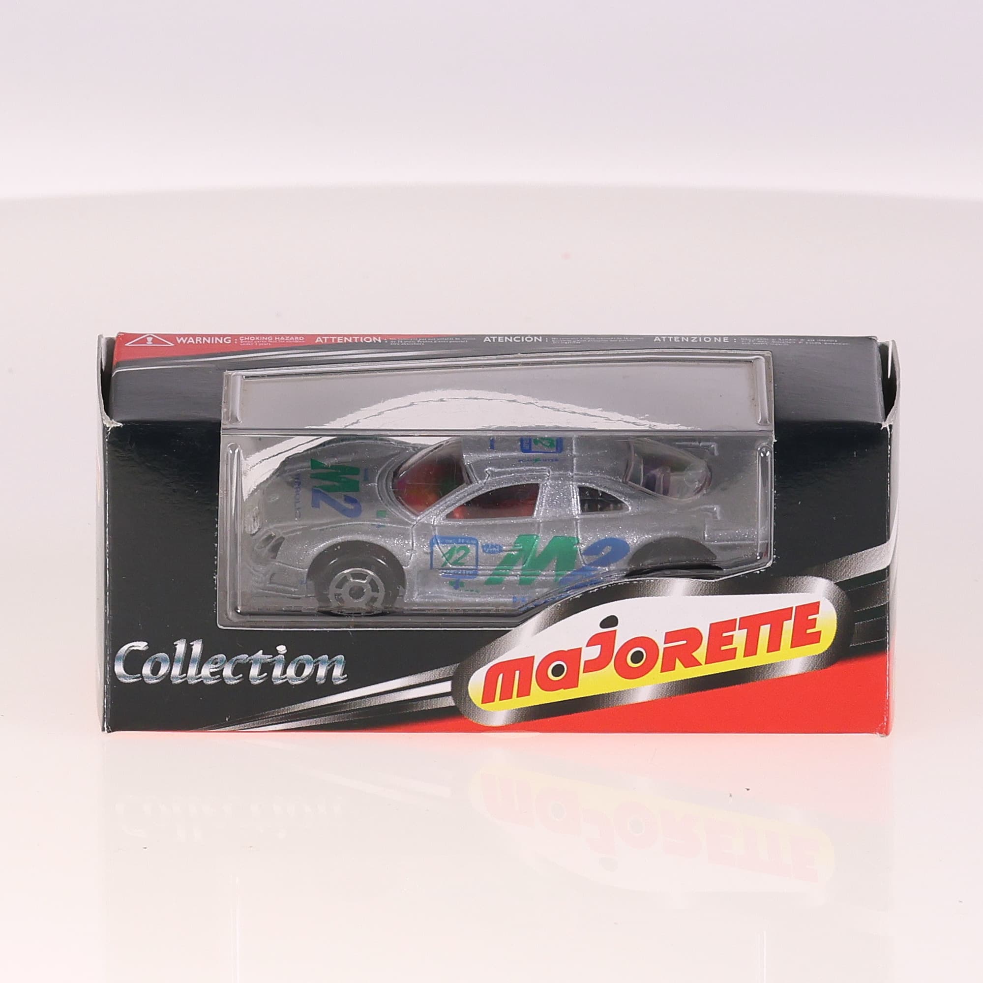 Majorette 232 Mercedes CLK GTR #12 1/63 Gris avec boîte — miniature 11