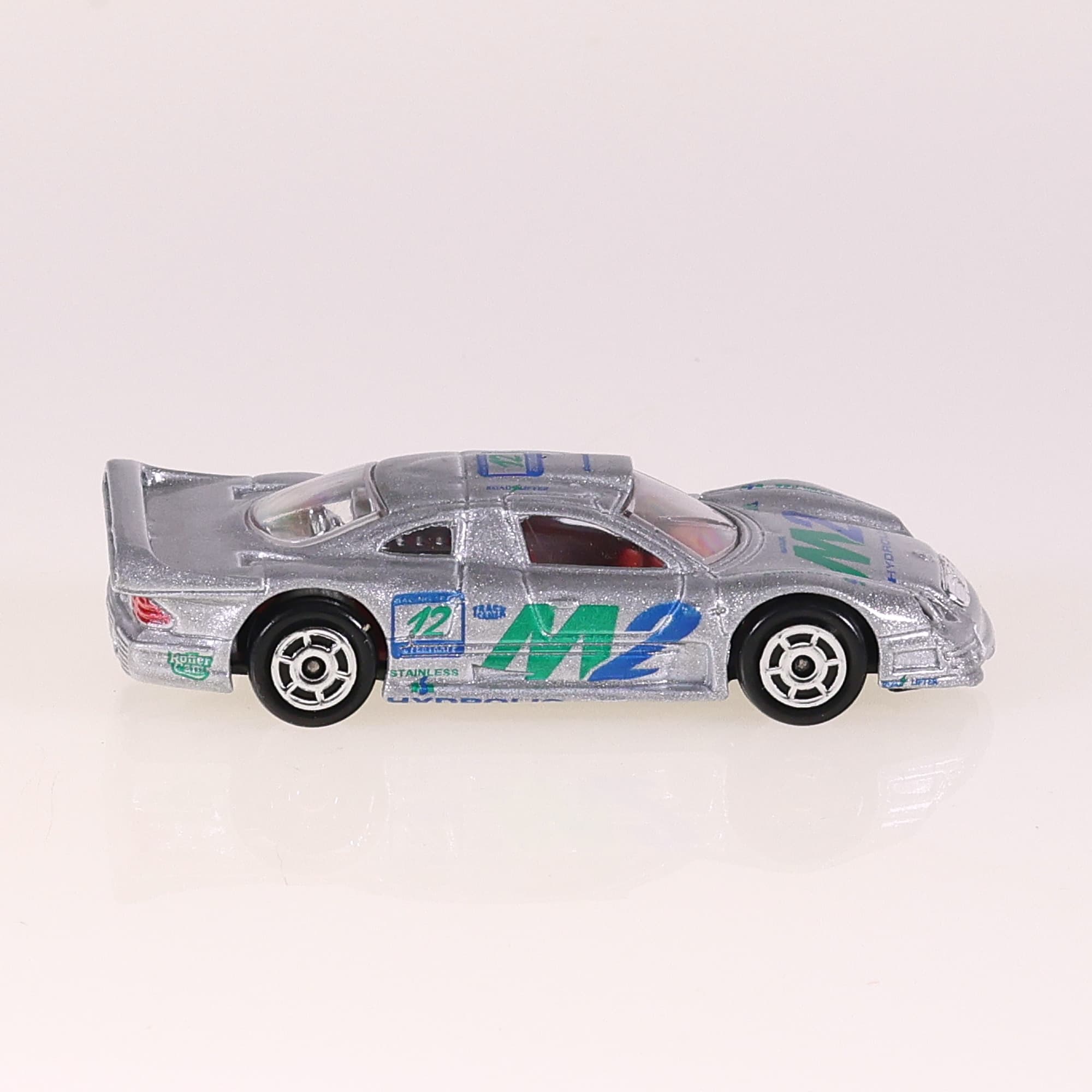 Majorette 232 Mercedes CLK GTR #12 1/63 Gris avec boîte — miniature 6