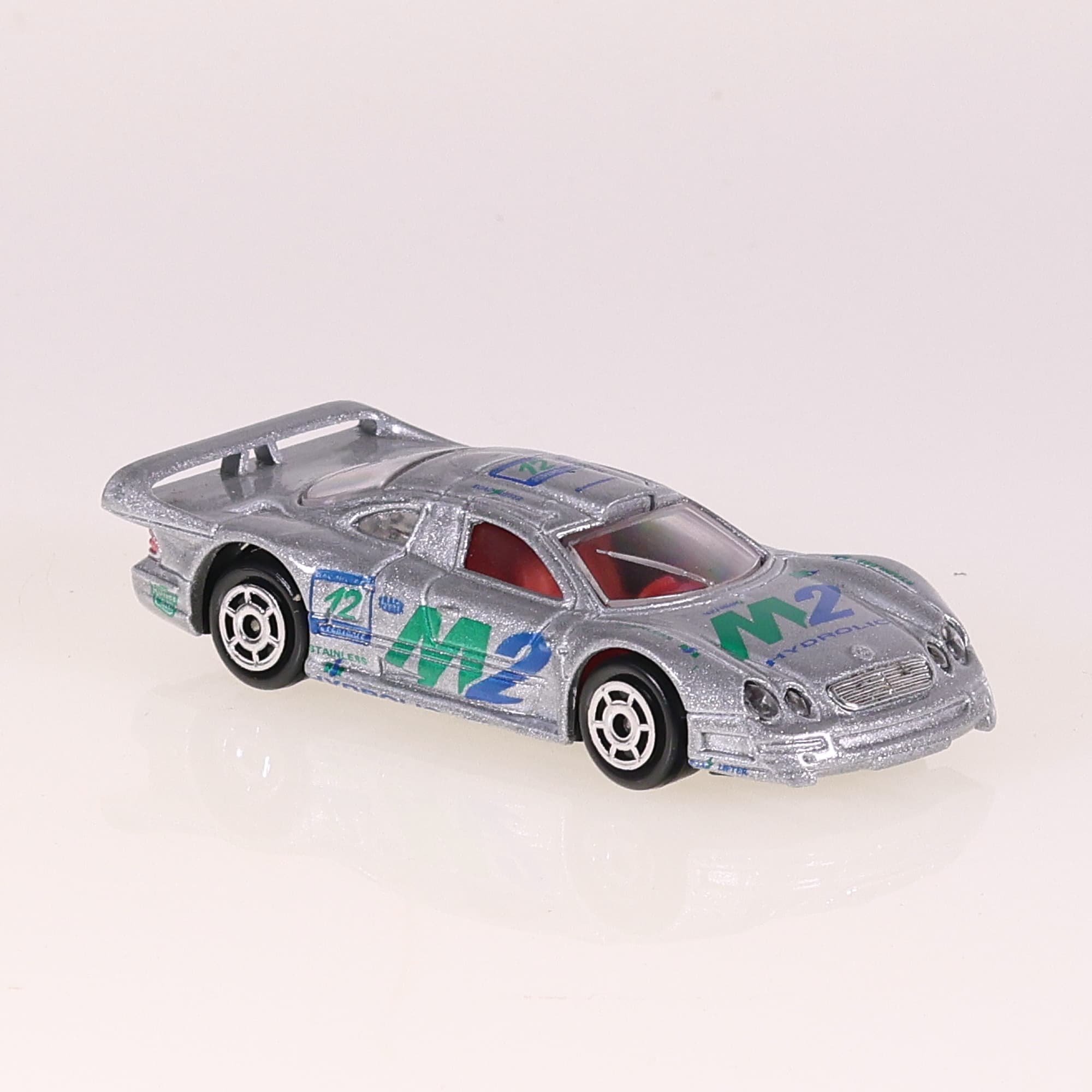 Majorette 232 Mercedes CLK GTR #12 1/63 Gris avec boîte — miniature 7
