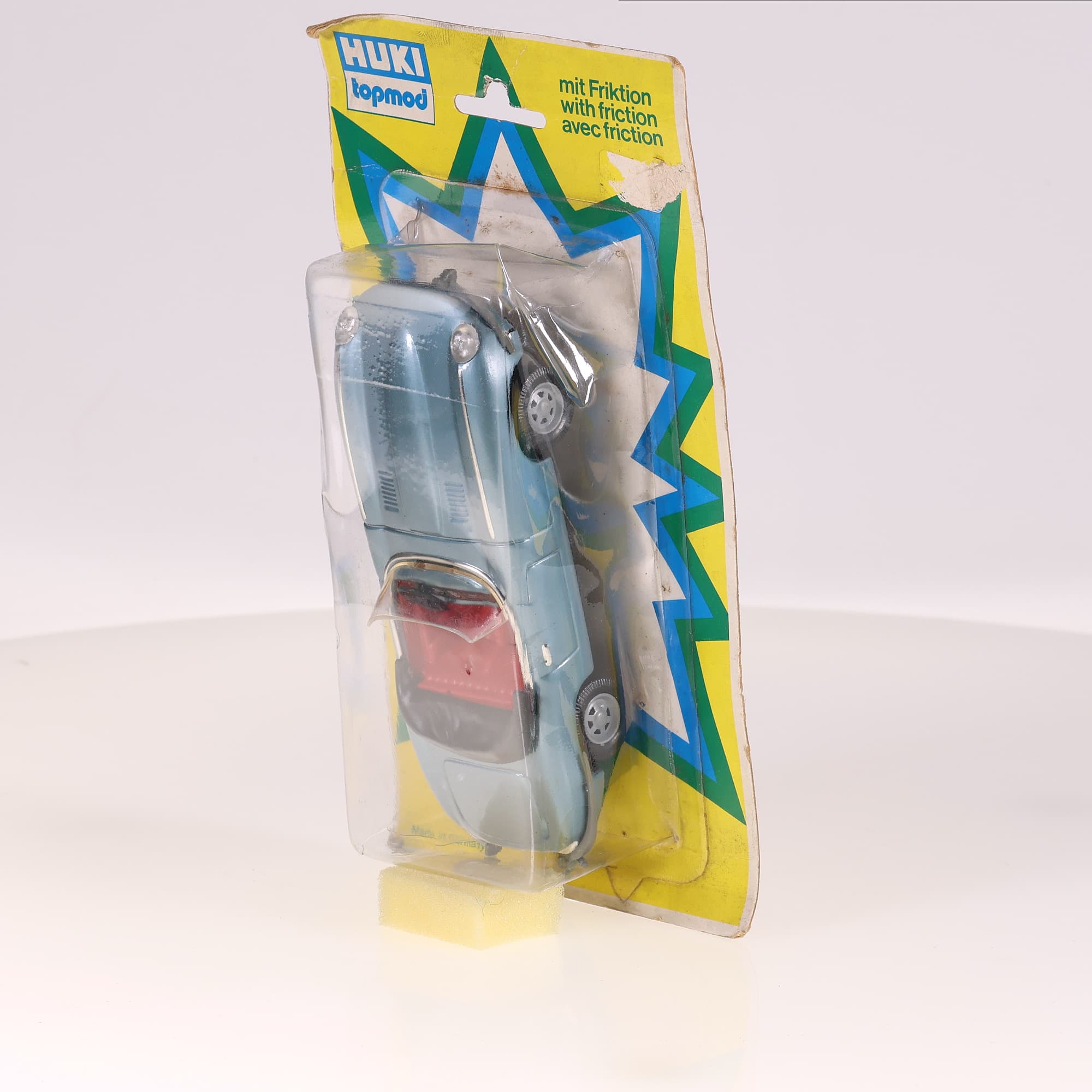 Huki 202 cabriolet Topmod friction 14 cm Bleu avec boîte — miniature 2