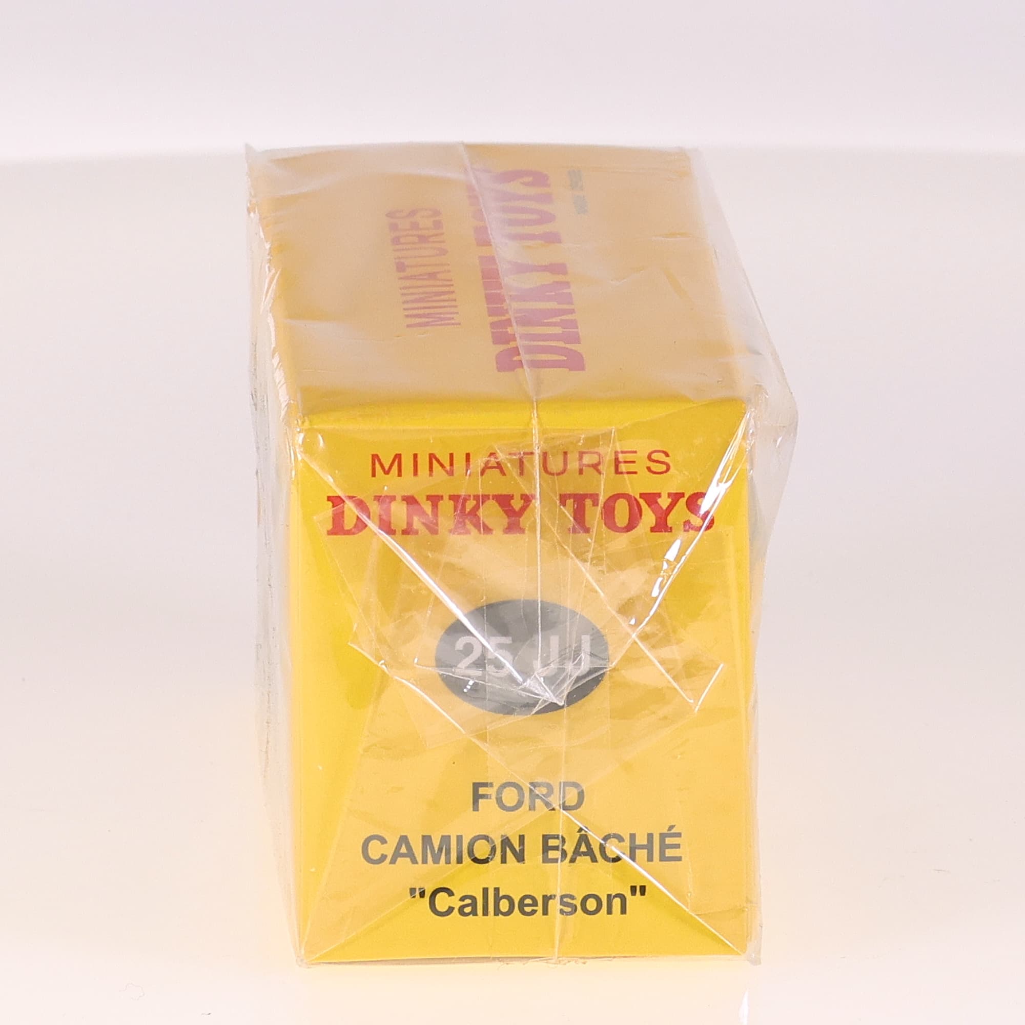 Atlas Dinky 25 JJ Ford Camion Bâché "Calberson" 1/43 Jaune avec boîte — miniature 7