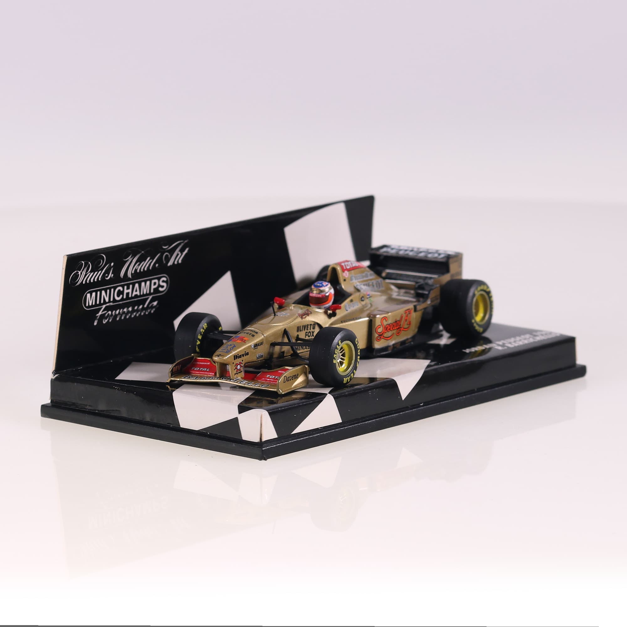 Minichamps Jordan Peugeot 196 Barrichello #11 1/43 Or avec boîte — photo 1