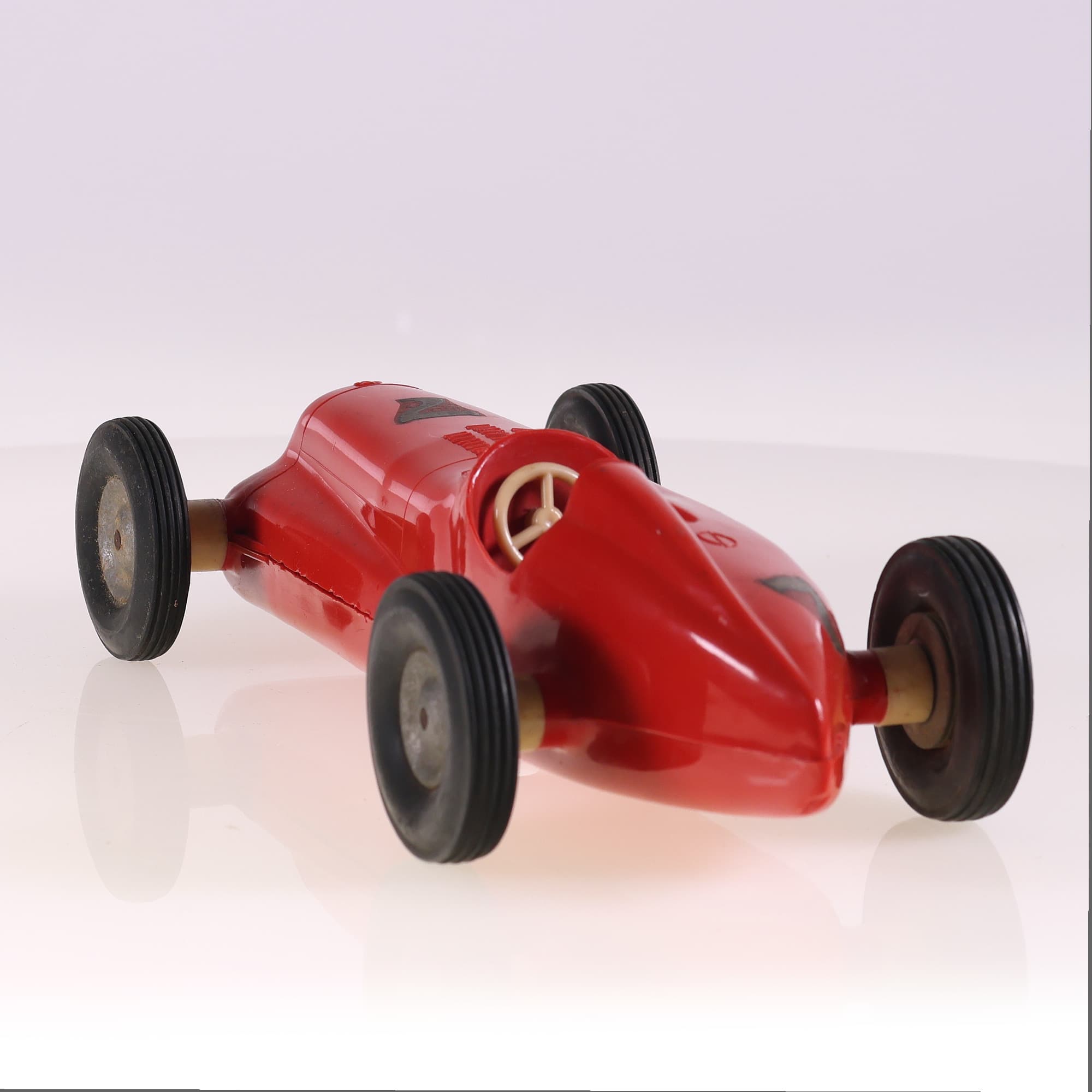 Rite Spot Plastic voiture de course mécanique clé #7 23,5 cm Rouge sans boîte — miniature 4