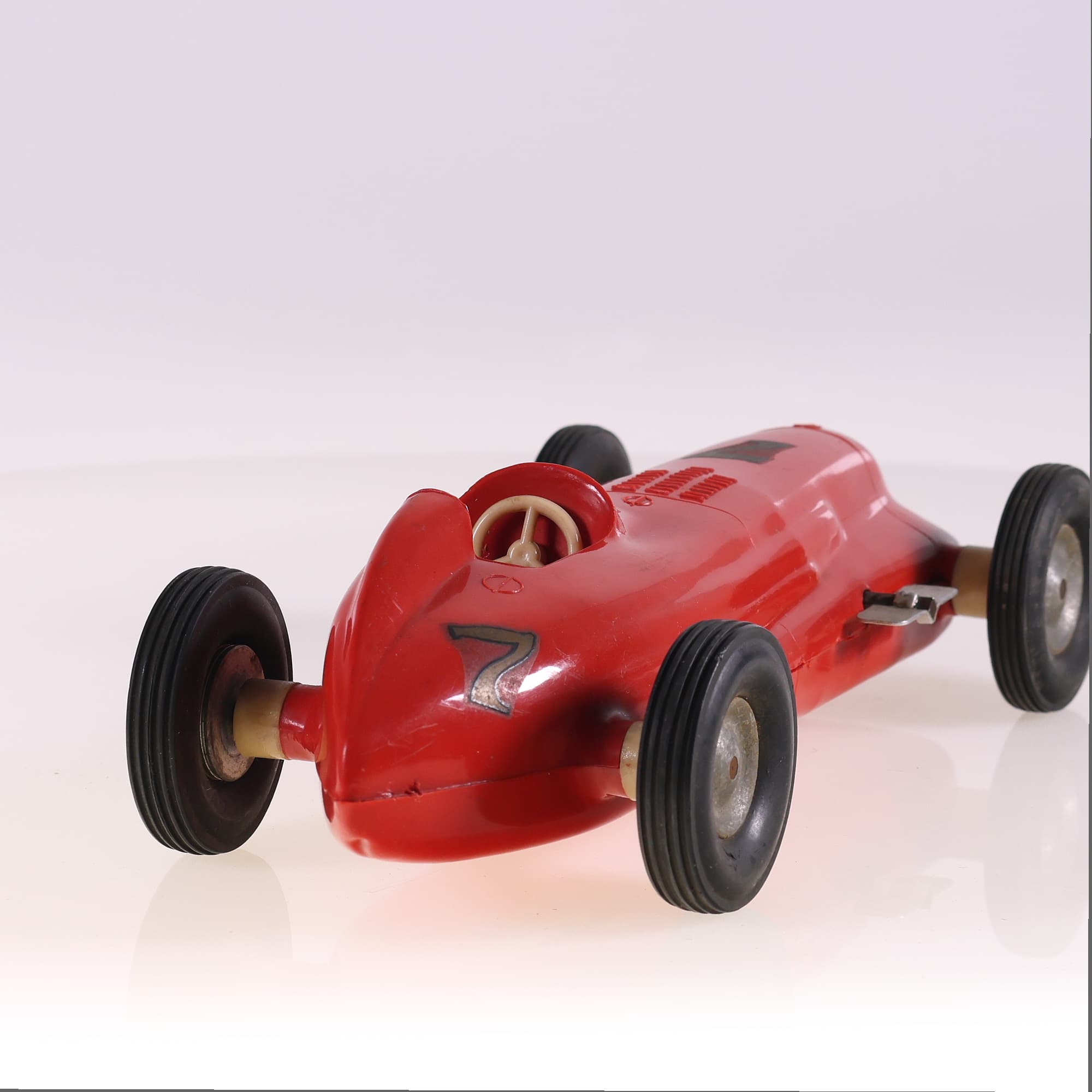Rite Spot Plastic voiture de course mécanique clé #7 23,5 cm Rouge sans boîte — miniature 5