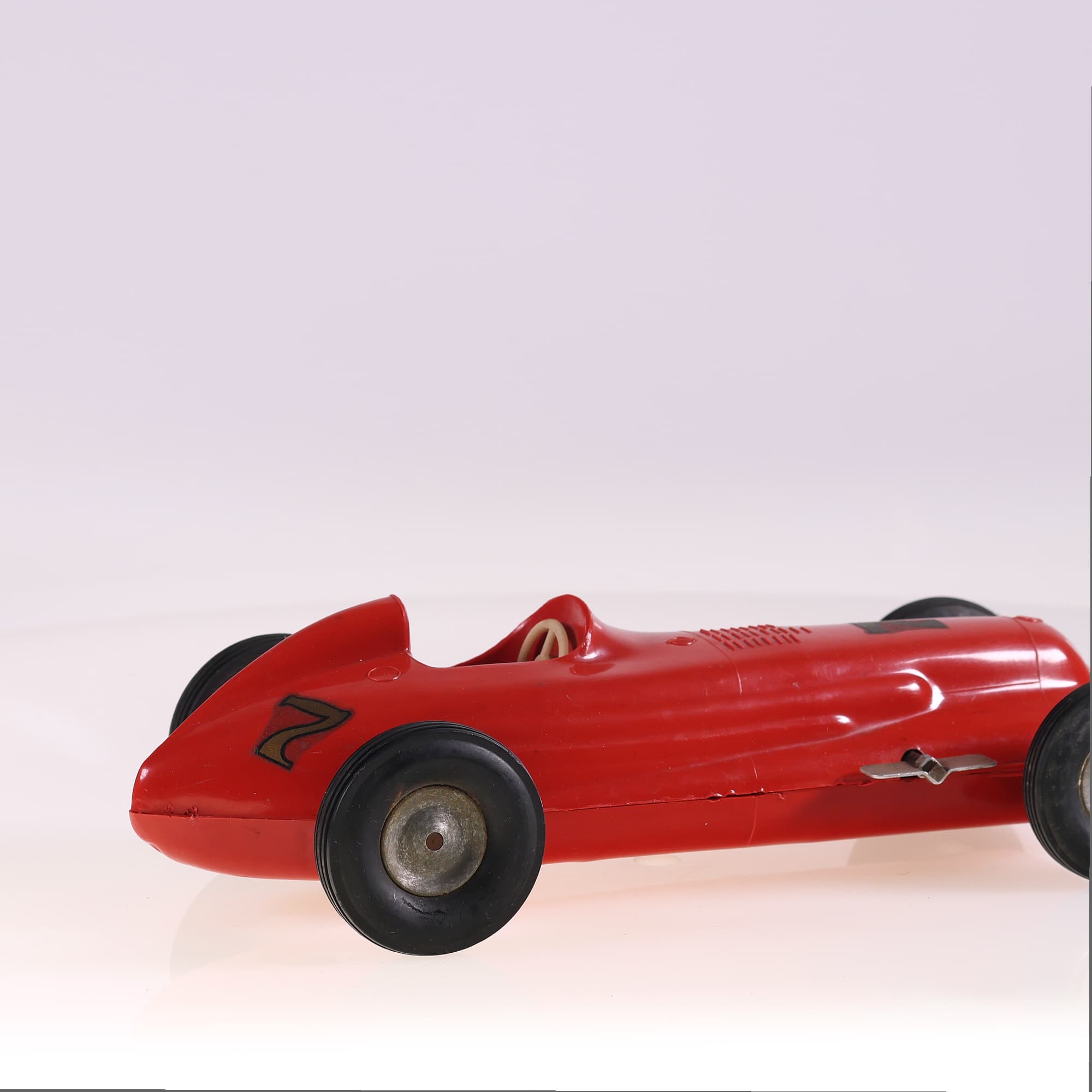 Rite Spot Plastic voiture de course mécanique clé #7 23,5 cm Rouge sans boîte — miniature 6