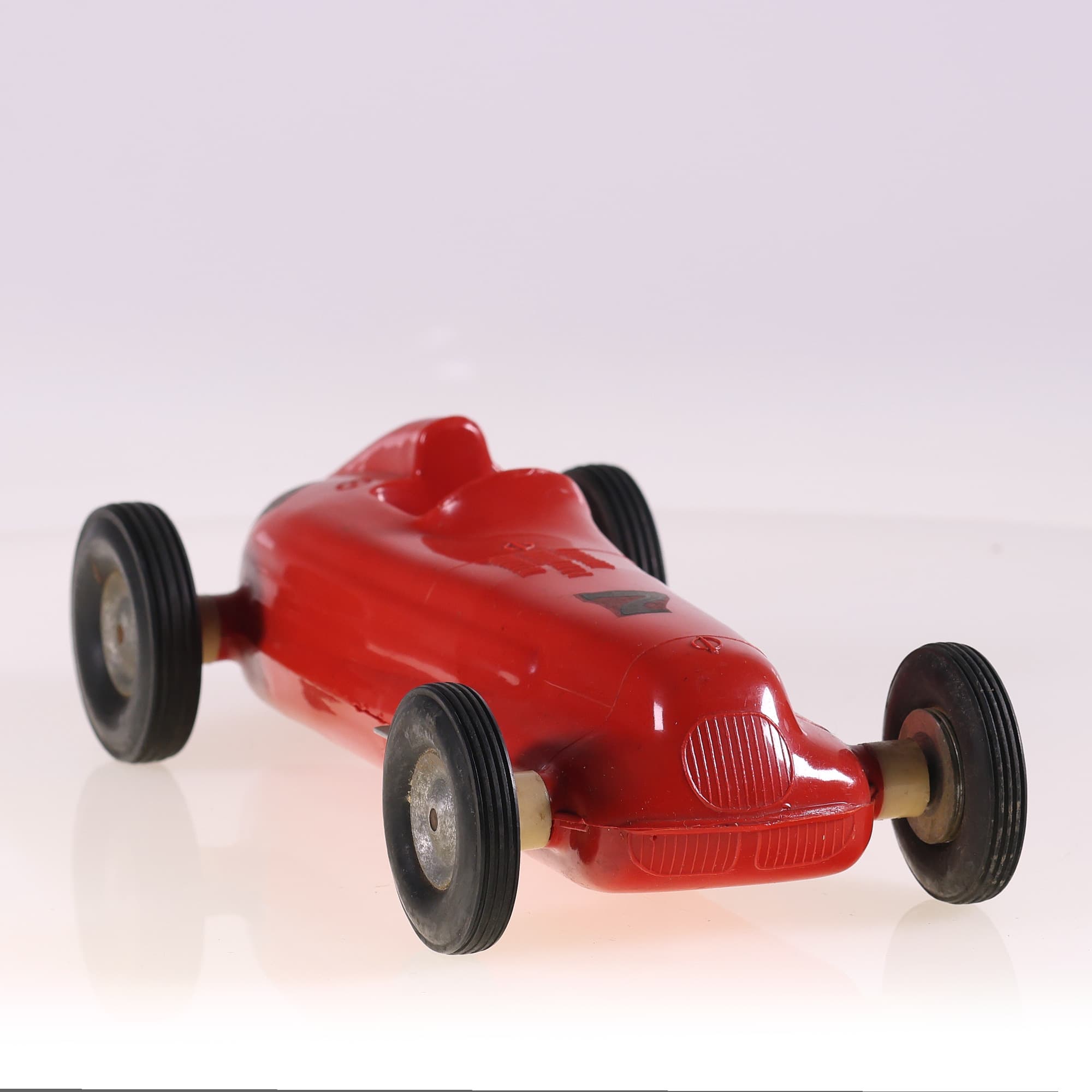 Rite Spot Plastic voiture de course mécanique clé #7 23,5 cm Rouge sans boîte — miniature 8