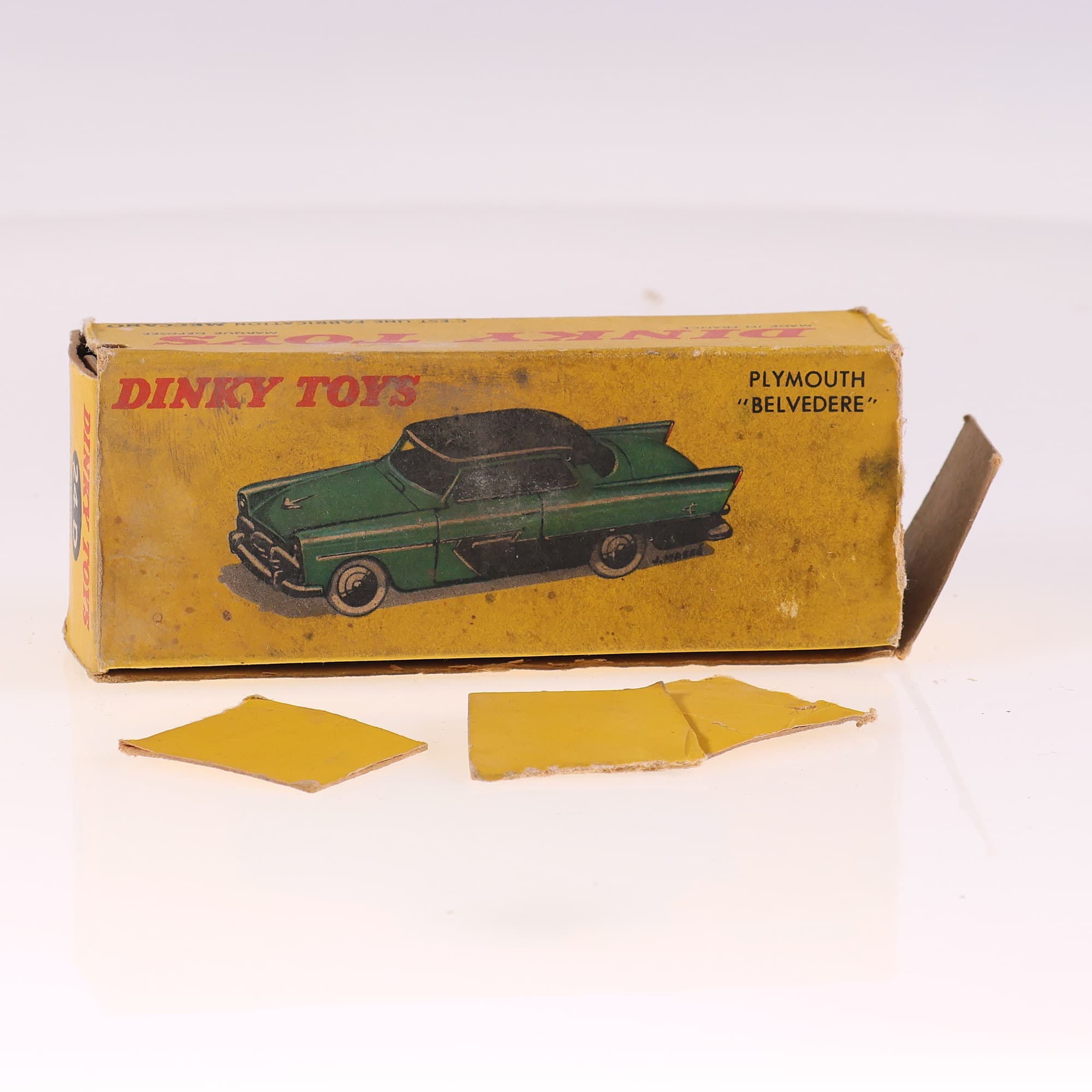 Dinky Toys 24 D Plymouth Belvedere 1/43 Bicolore Grade C avec boîte — miniature 11