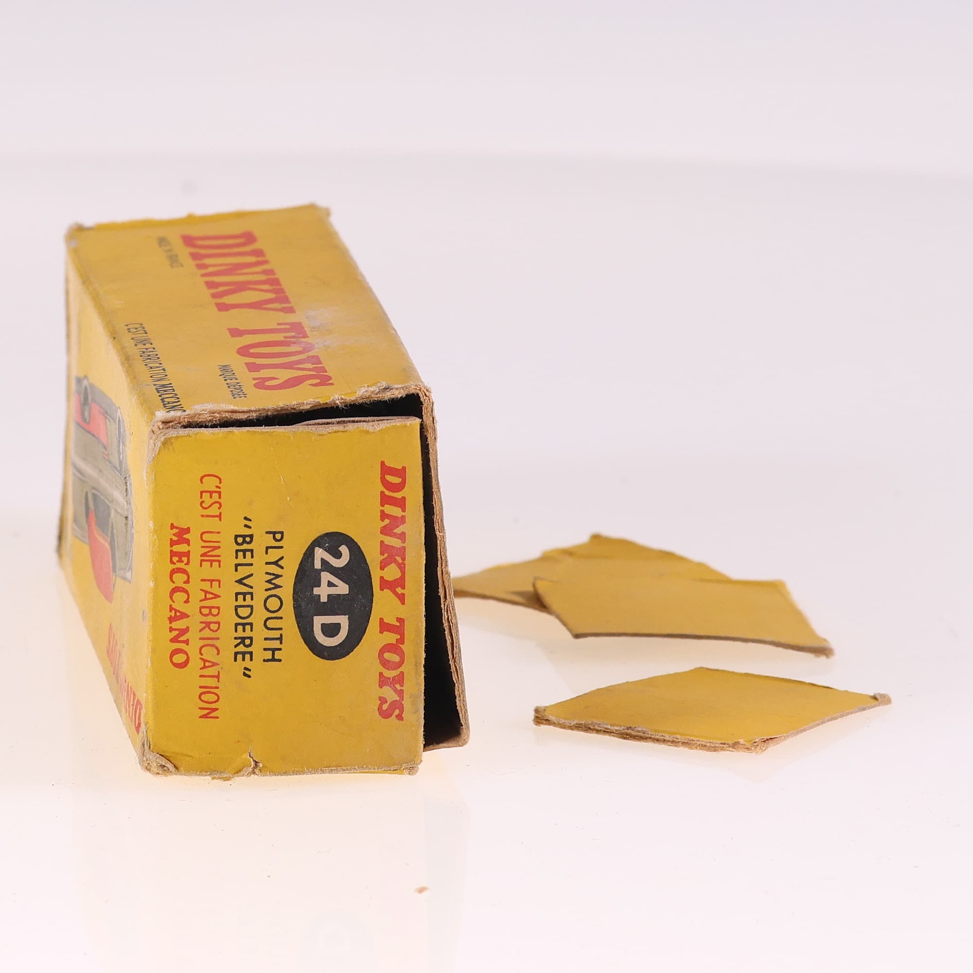 Dinky Toys 24 D Plymouth Belvedere 1/43 Bicolore Grade C avec boîte — miniature 14