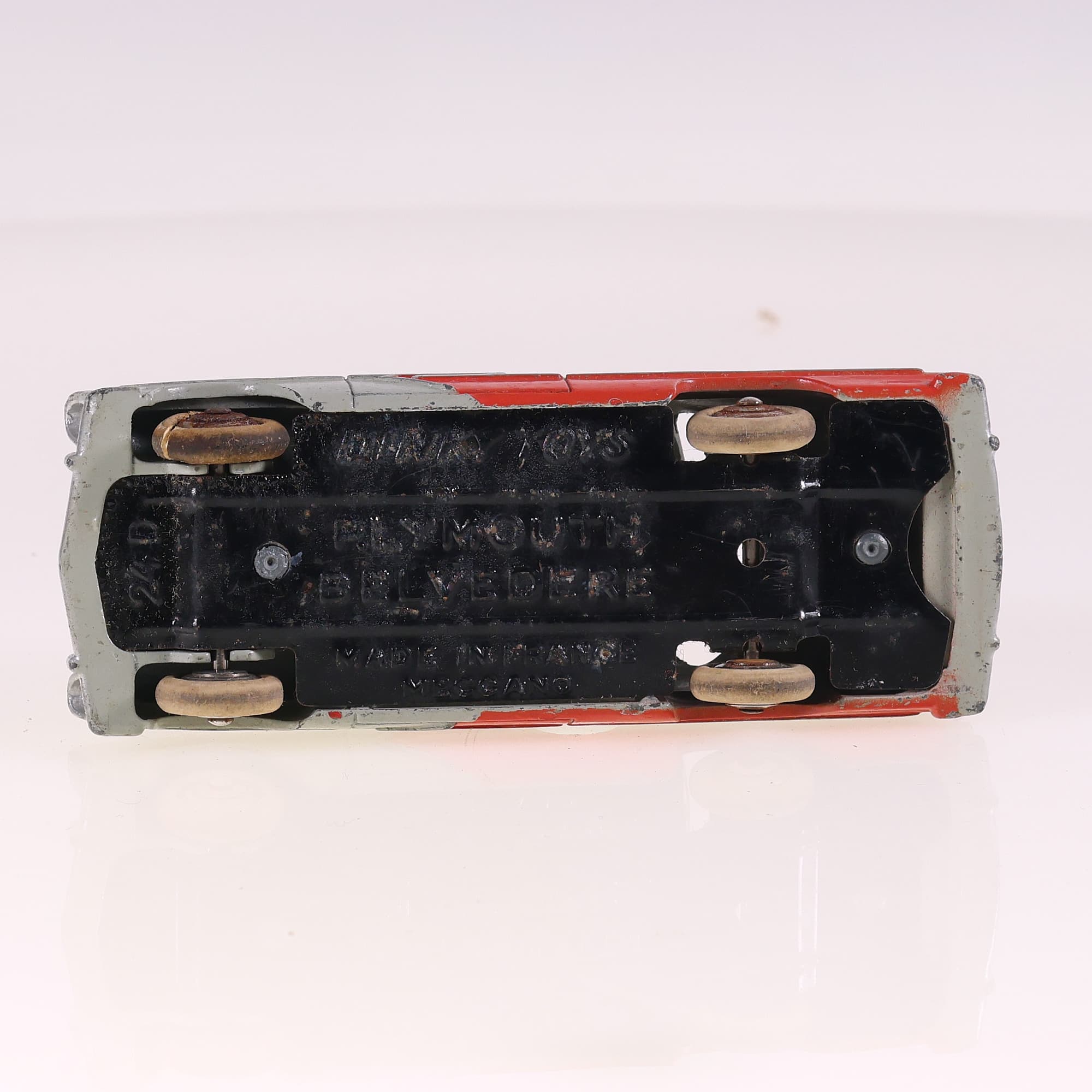 Dinky Toys 24 D Plymouth Belvedere 1/43 Bicolore Grade C avec boîte — miniature 10