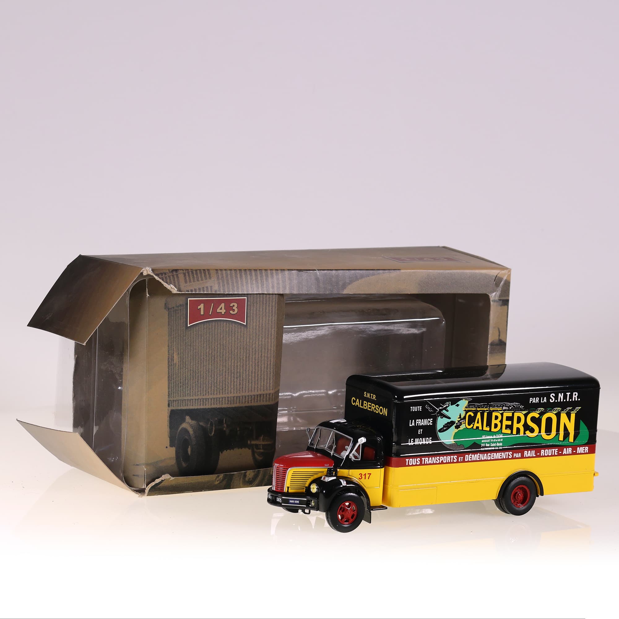 Kiosque Calberson Camion Berliet GLR CALBERSON 1/43 Bicolore avec boîte