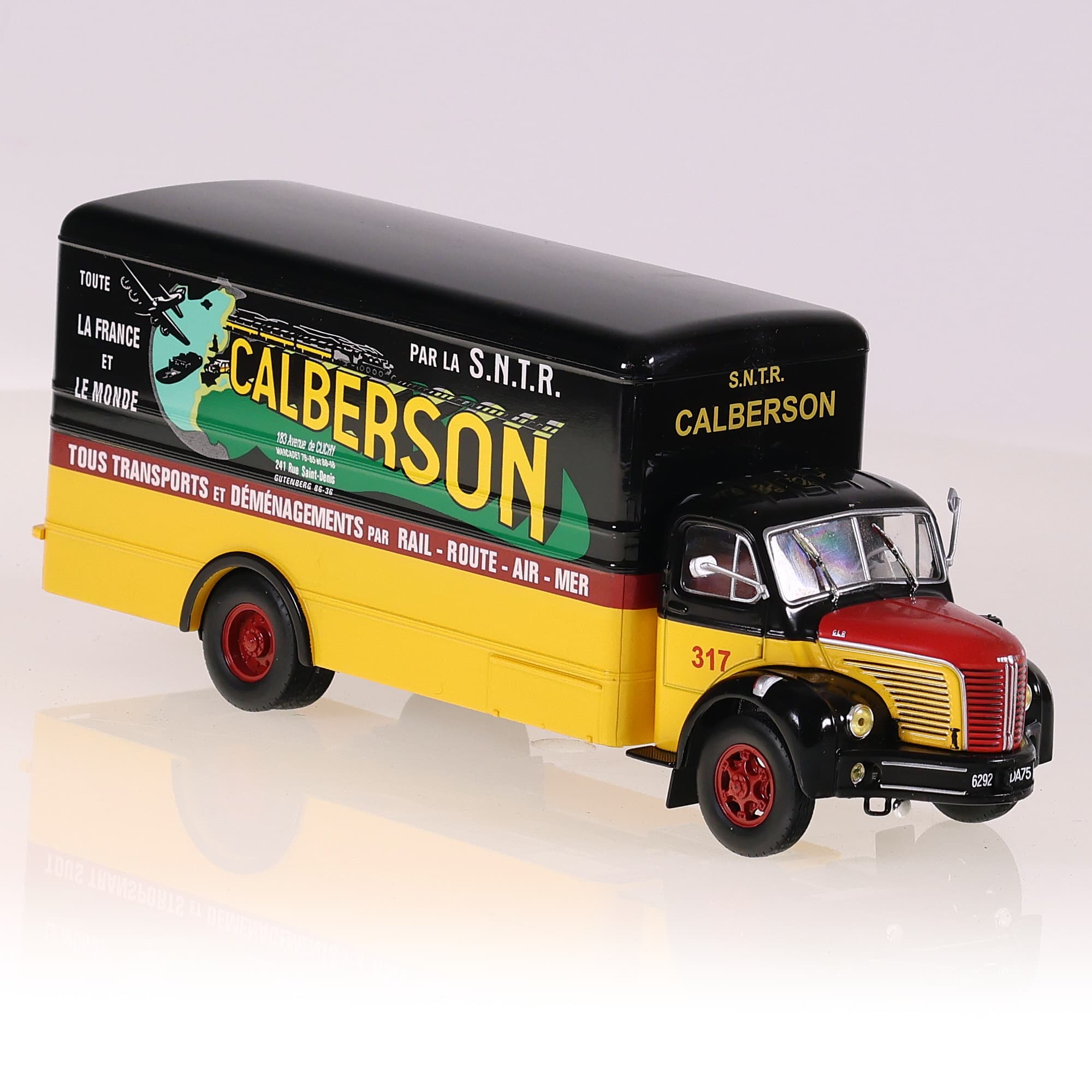 Kiosque Calberson Camion Berliet GLR CALBERSON 1/43 Bicolore avec boîte — miniature 7