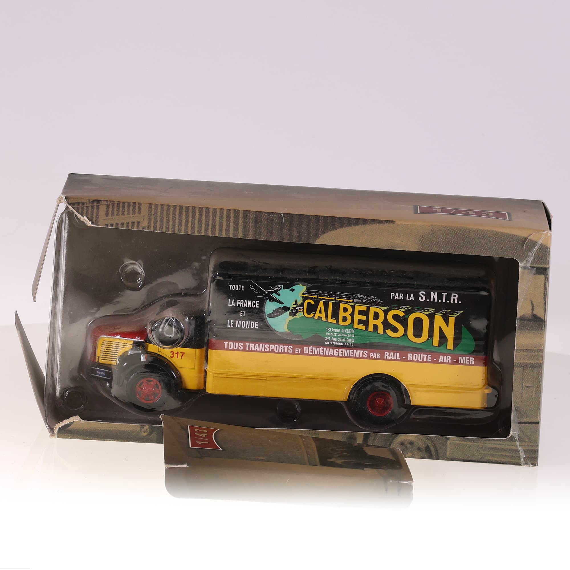 Kiosque Calberson Camion Berliet GLR CALBERSON 1/43 Bicolore avec boîte — miniature 10