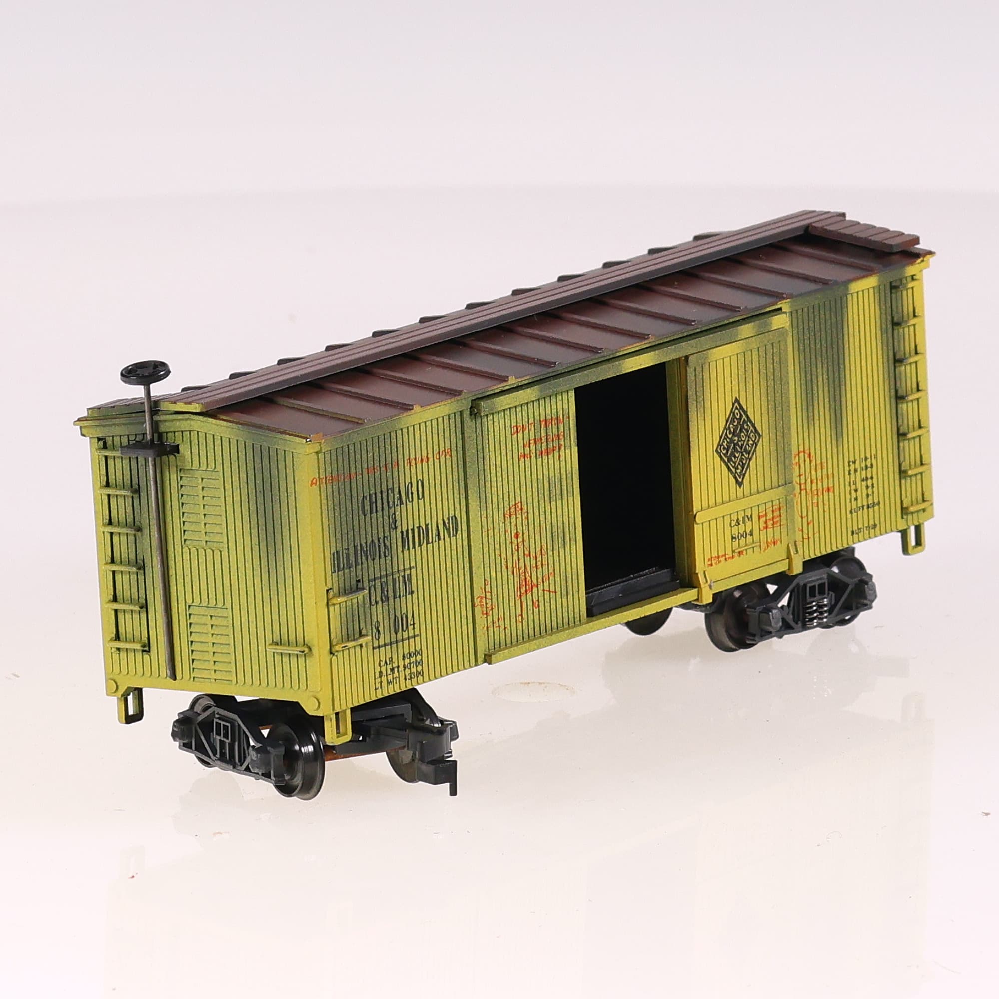 AHM Dual Door Watermellon car wagon golden car series 1/87 Grade B avec boîte — miniature 5