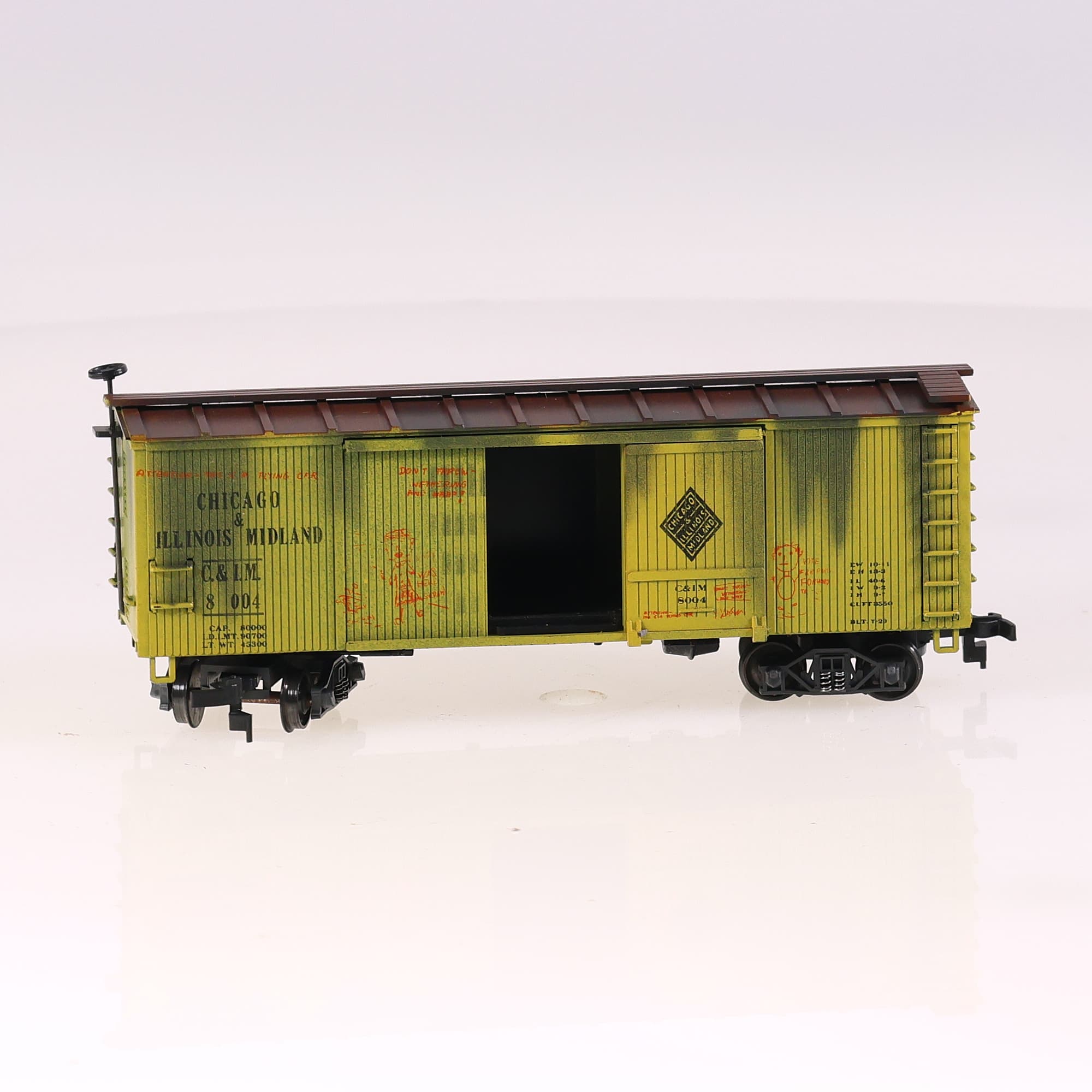 AHM Dual Door Watermellon car wagon golden car series 1/87 Grade B avec boîte — miniature 6