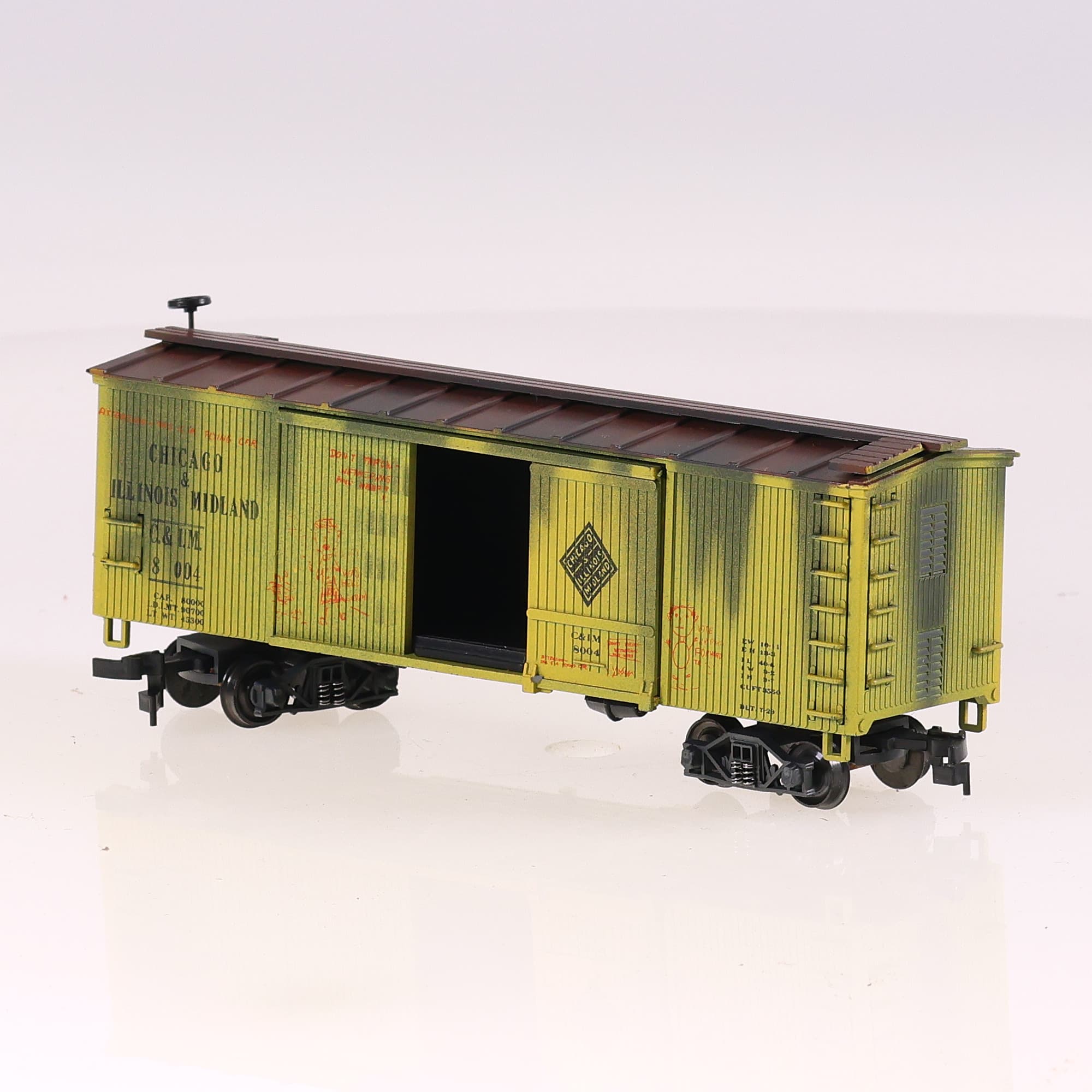 AHM Dual Door Watermellon car wagon golden car series 1/87 Grade B avec boîte — miniature 7