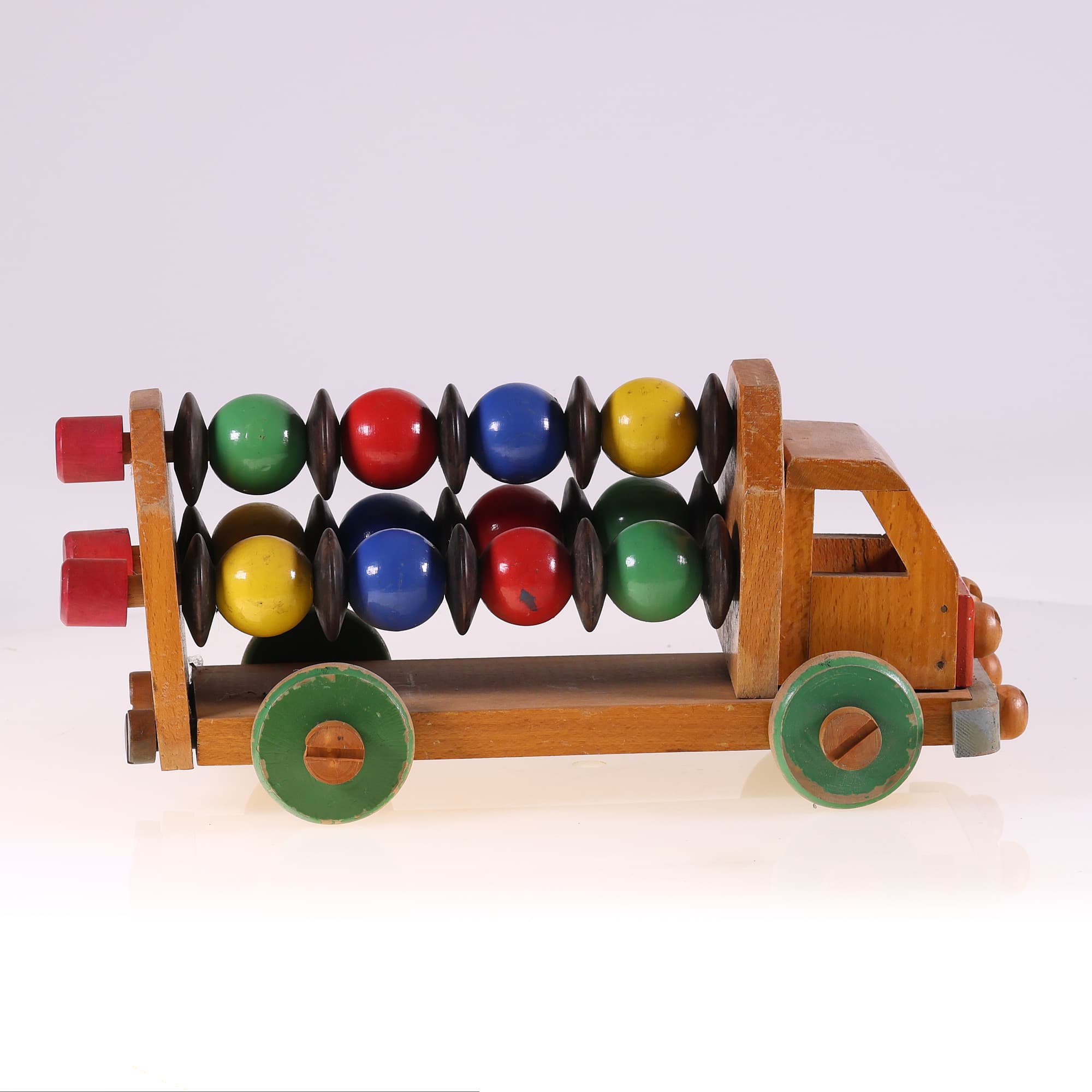 Camion en bois ancien 28 cm  — miniature 6