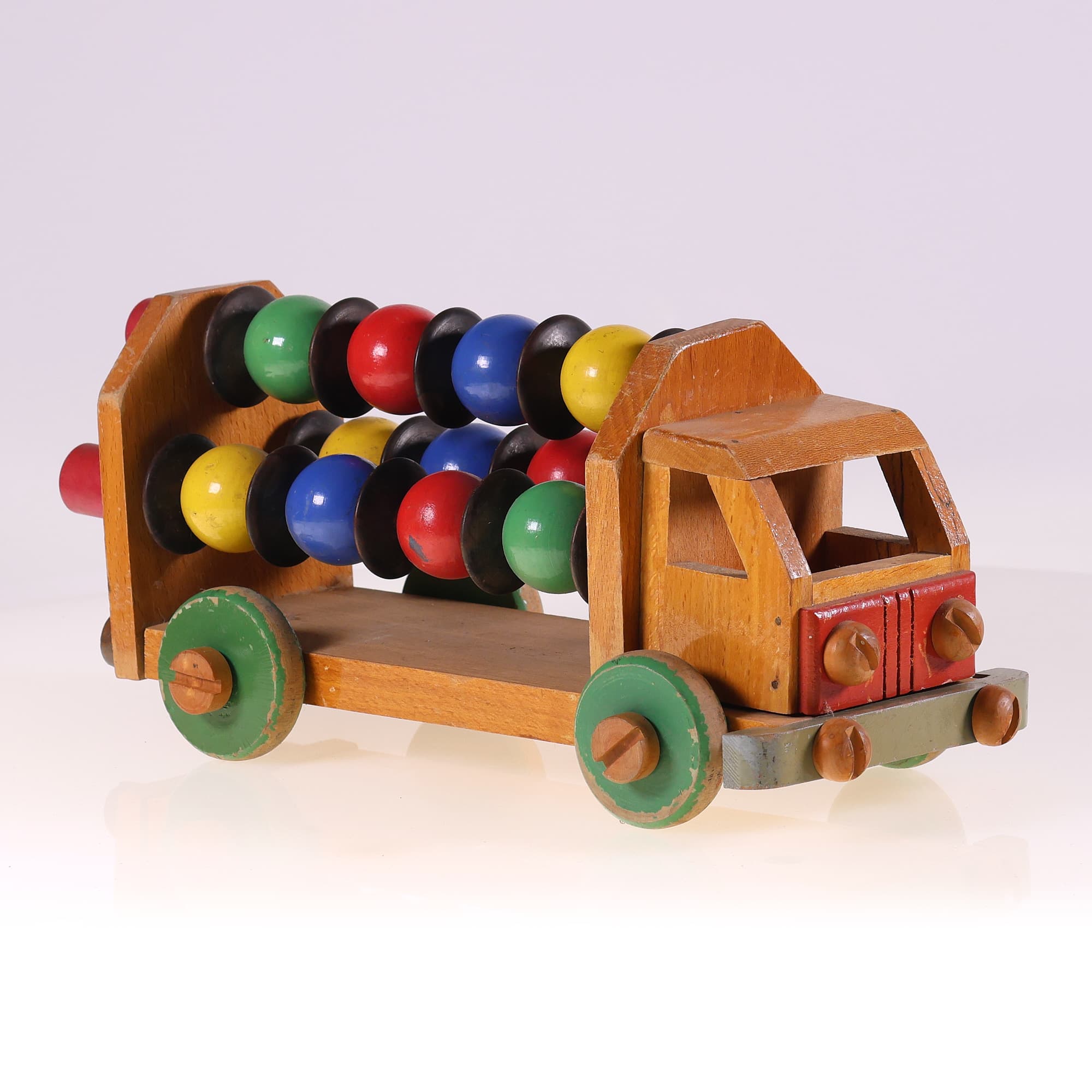 Camion en bois ancien 28 cm  — miniature 7