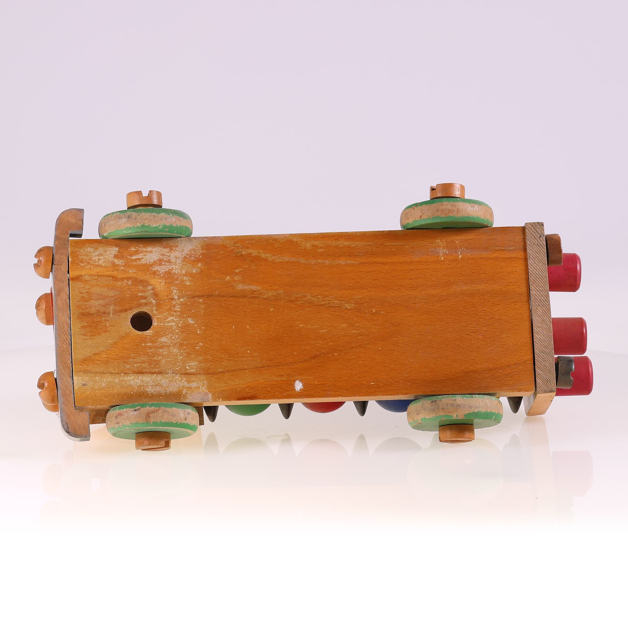 Camion en bois ancien 28 cm  — miniature 9