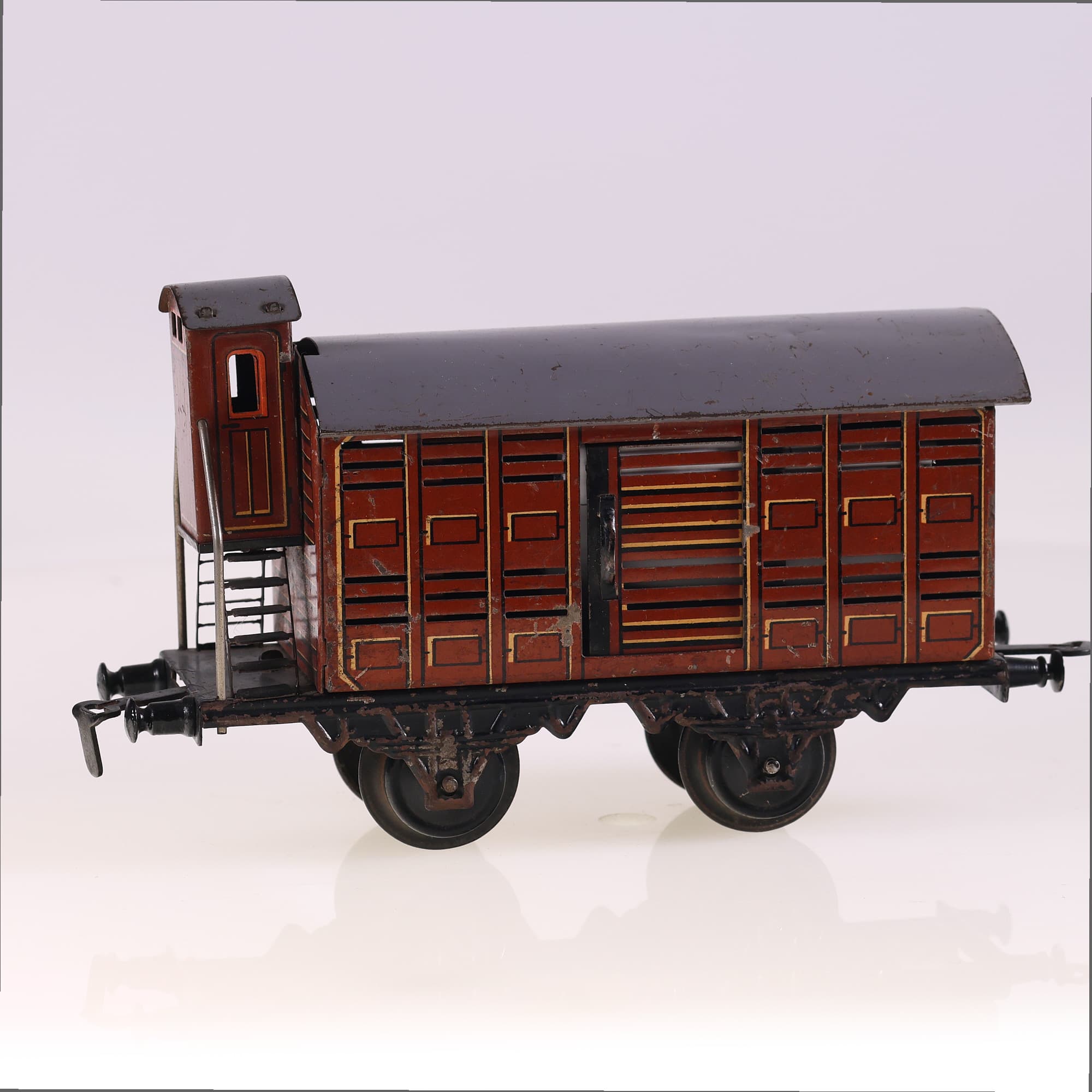 Märklin? wagon fourgon avec guérite O  — miniature 6