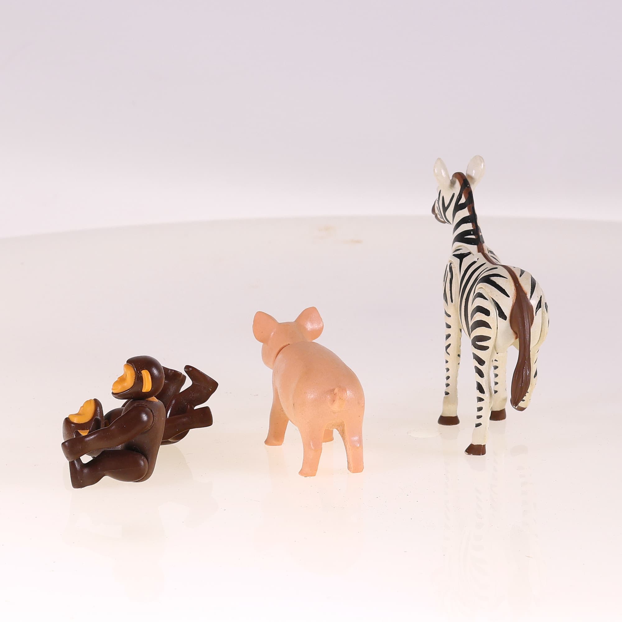 Playmobil Animaux zoo zèbre, cochon et singes Animaux Grade S sans boîte — miniature 5
