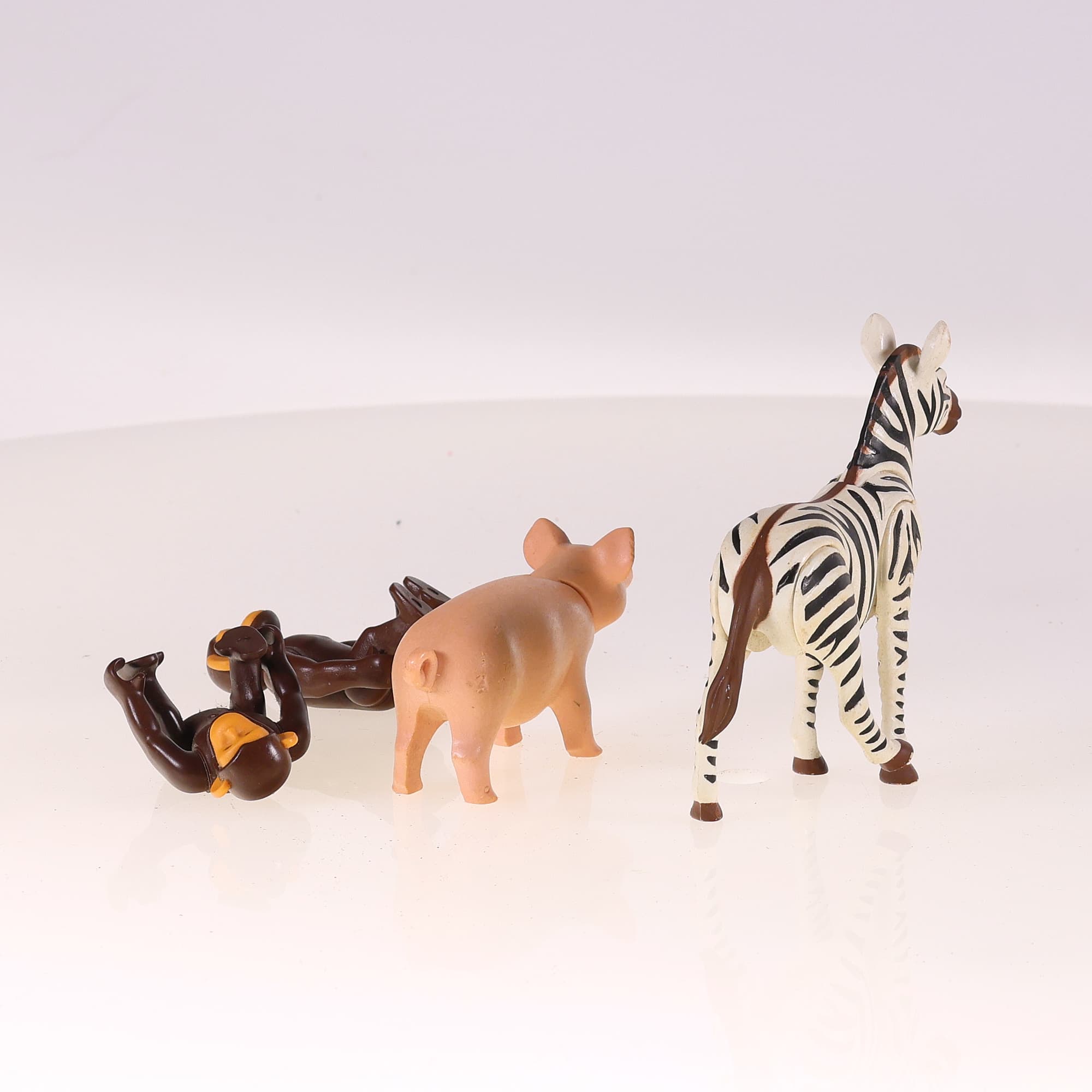 Playmobil Animaux zoo zèbre, cochon et singes Animaux Grade S sans boîte — miniature 6