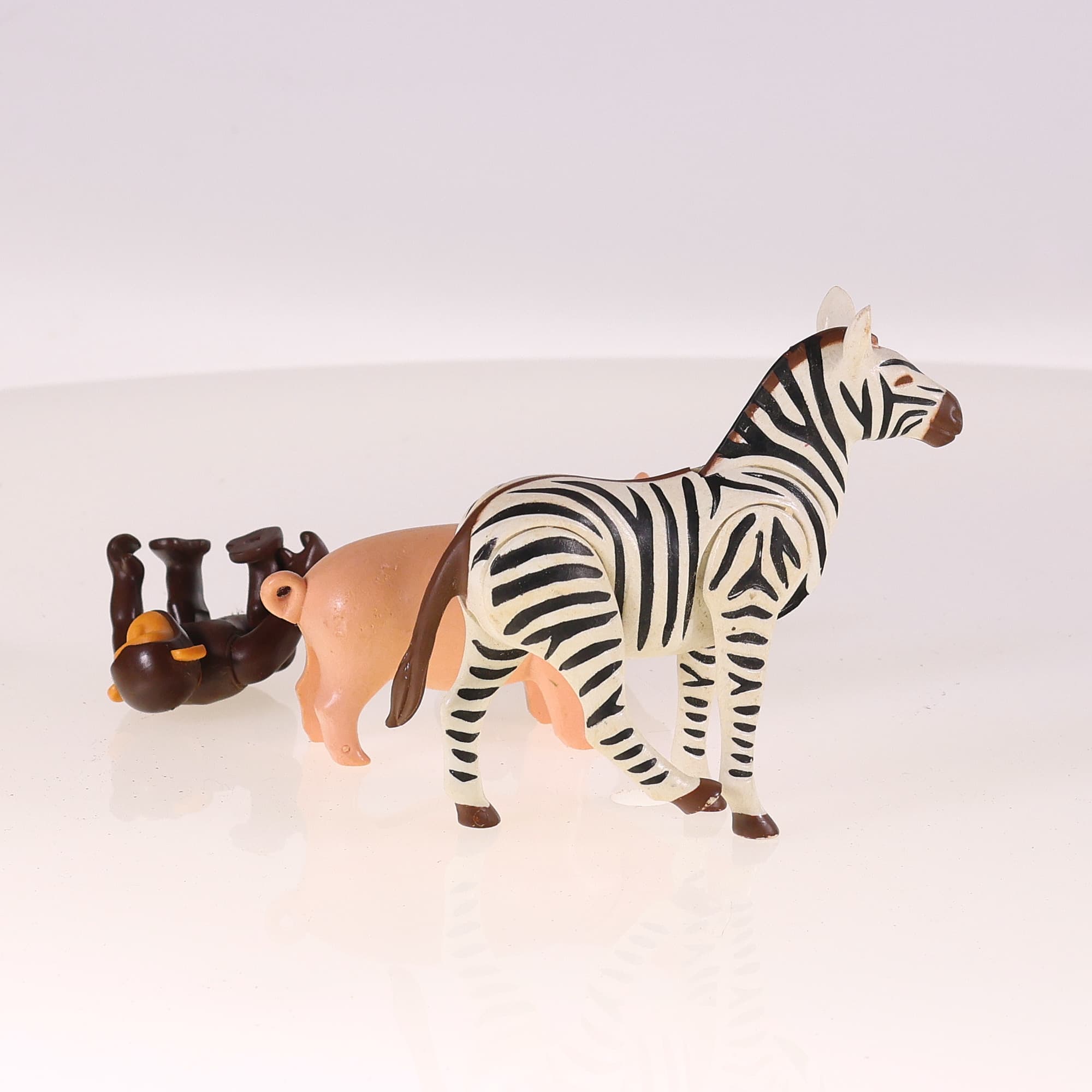 Playmobil Animaux zoo zèbre, cochon et singes Animaux Grade S sans boîte — miniature 7