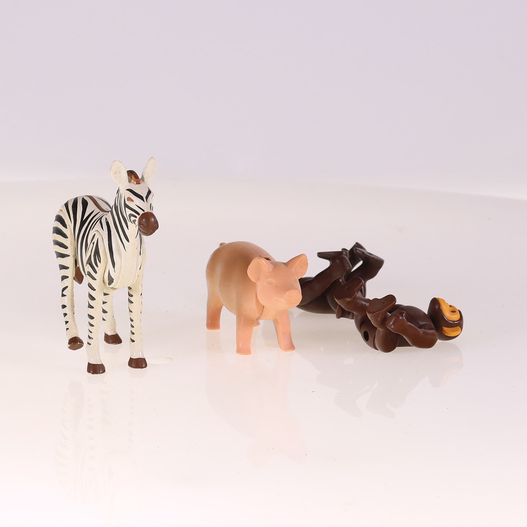 Playmobil Animaux zoo zèbre, cochon et singes Animaux Grade S sans boîte — miniature 9