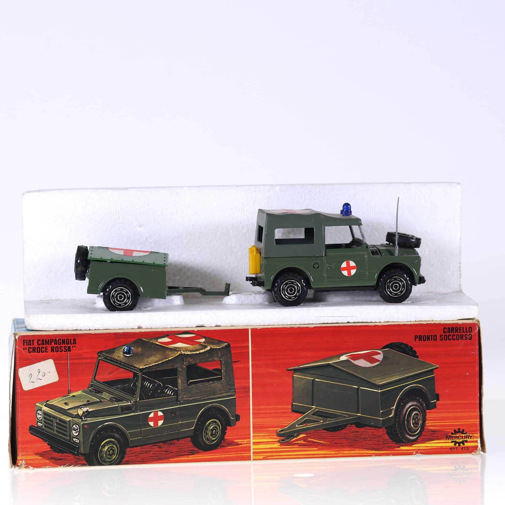 Mercury 413 Fiat Campagnola Croix rouge 1/43 avec boîte série Duplex