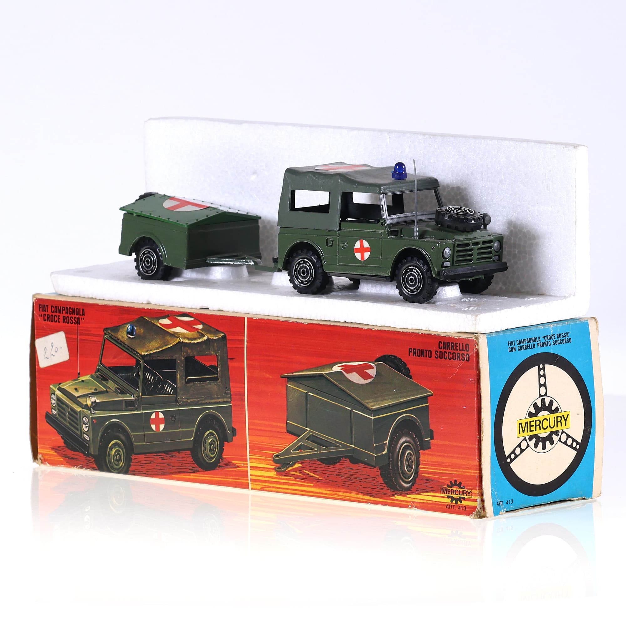 Mercury 413 Fiat Campagnola Croix rouge 1/43 avec boîte série Duplex — miniature 4