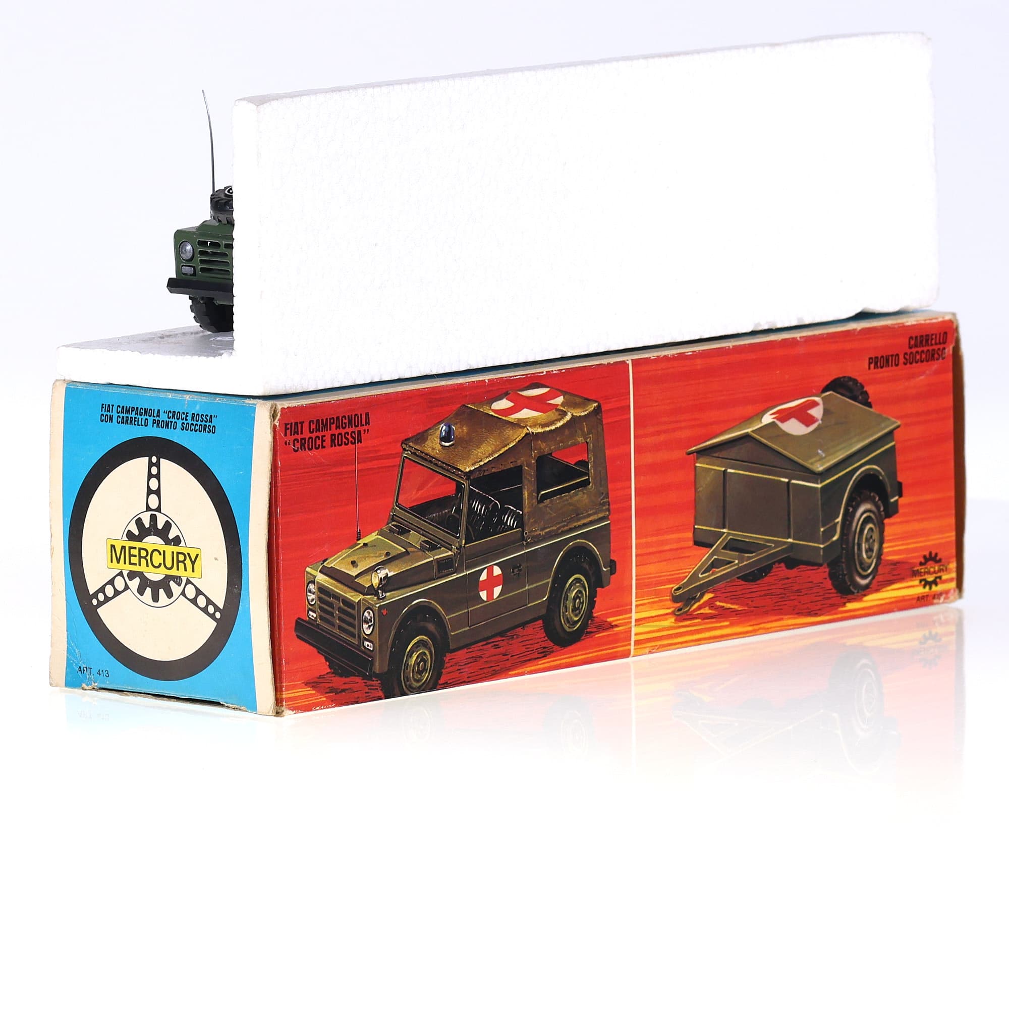 Mercury 413 Fiat Campagnola Croix rouge 1/43 avec boîte série Duplex — miniature 6