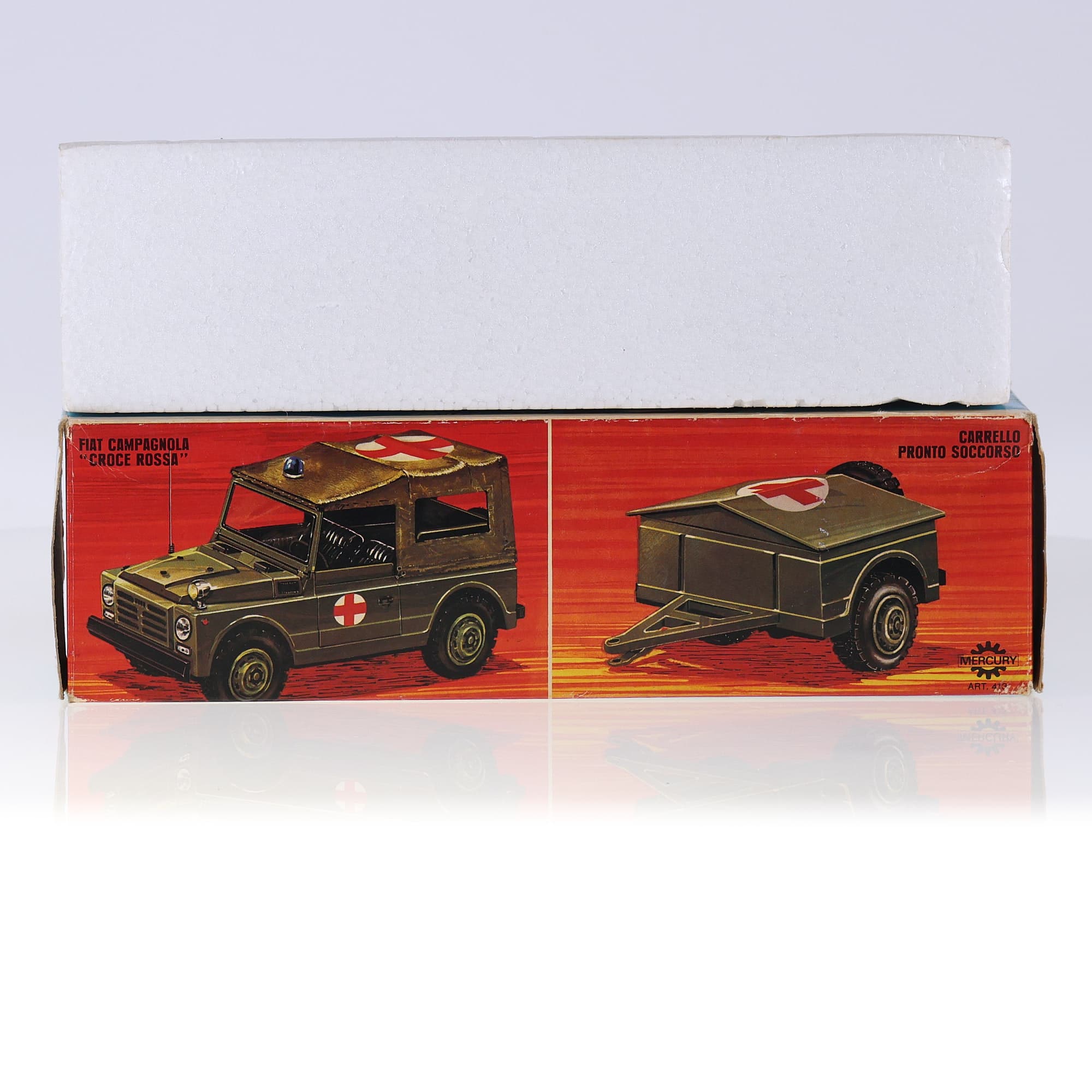 Mercury 413 Fiat Campagnola Croix rouge 1/43 avec boîte série Duplex — miniature 7