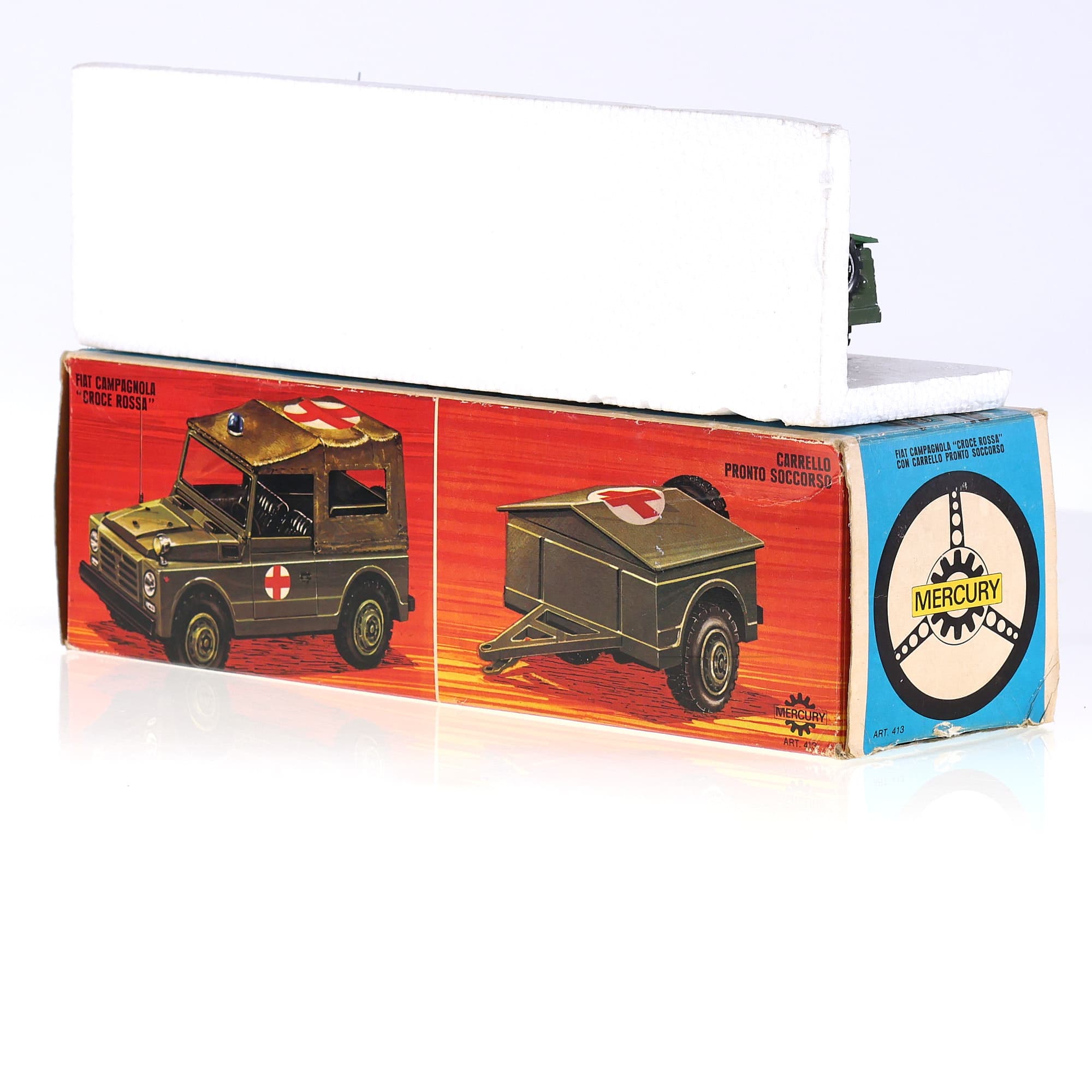 Mercury 413 Fiat Campagnola Croix rouge 1/43 avec boîte série Duplex — miniature 8