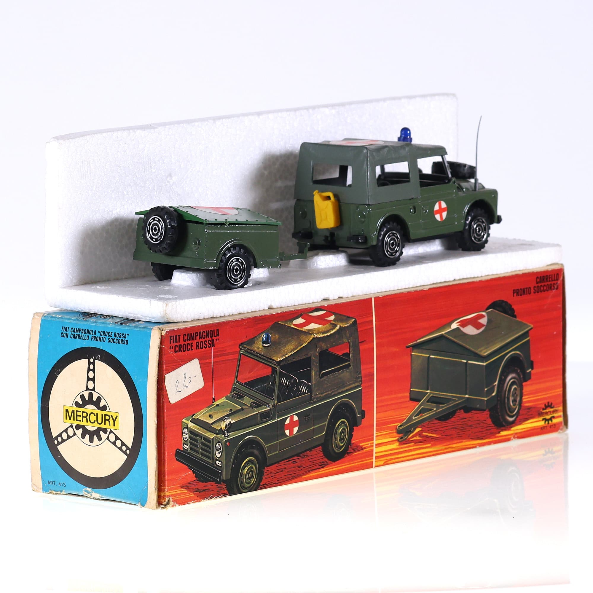 Mercury 413 Fiat Campagnola Croix rouge 1/43 avec boîte série Duplex — miniature 10