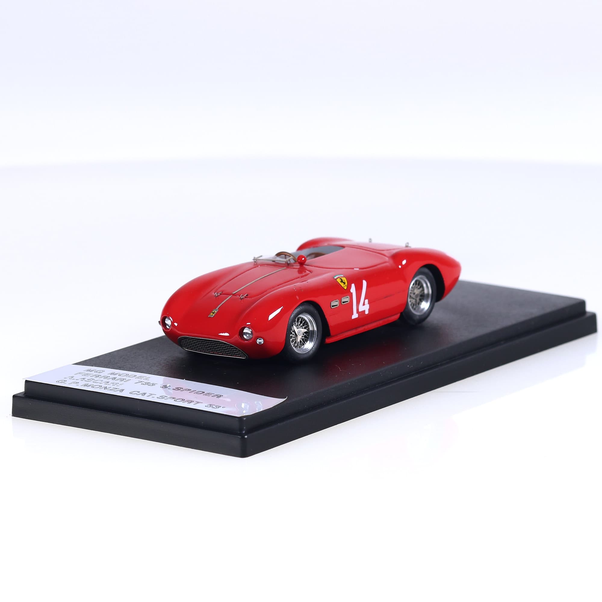 MG Model 70 Ferrari 735 S spider  Ascari #14 1953 Rouge avec boîte — miniature 9