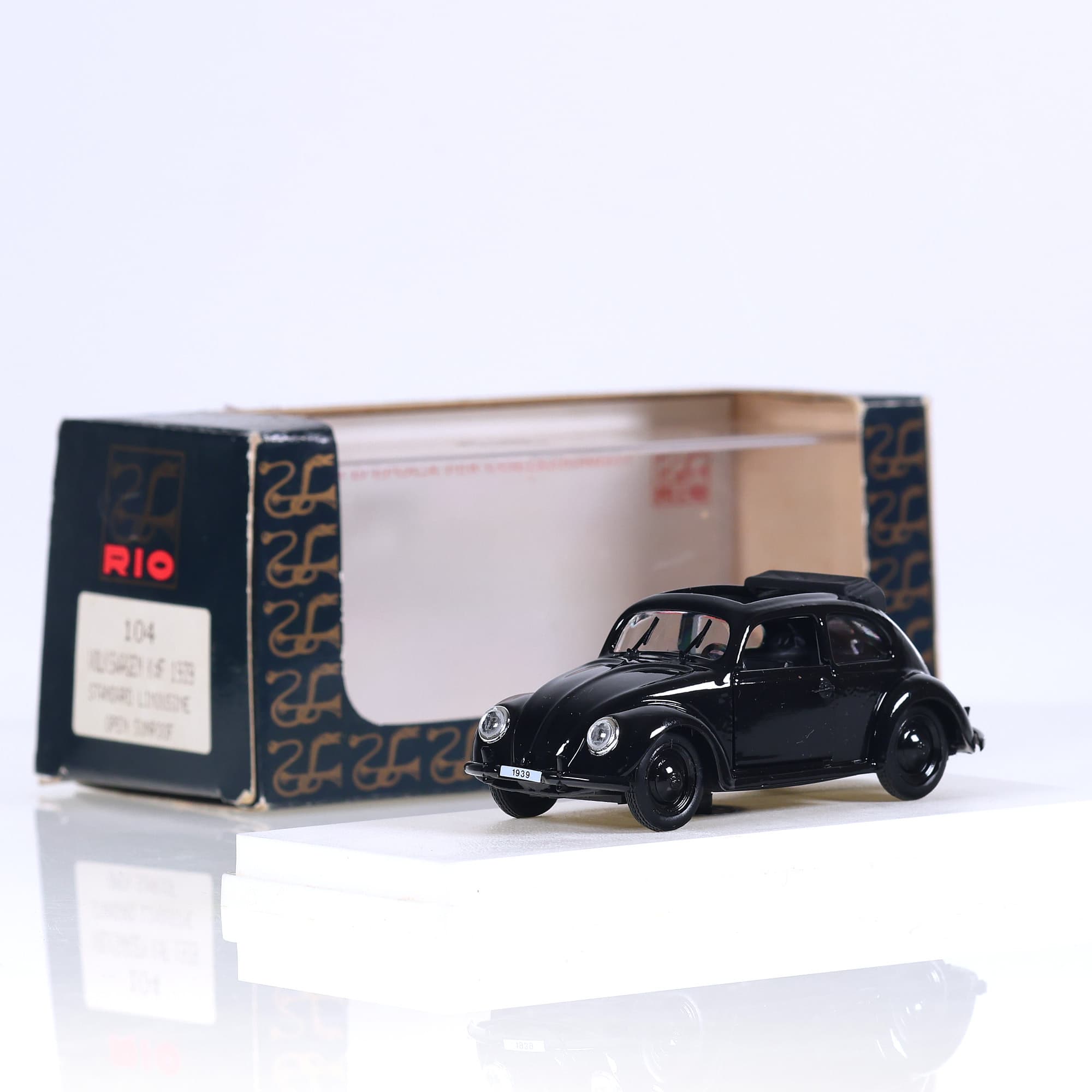 Rio 104 Volkswagen KdF 1939 Standard Limousine Open Sunroof 1/43 Noir
