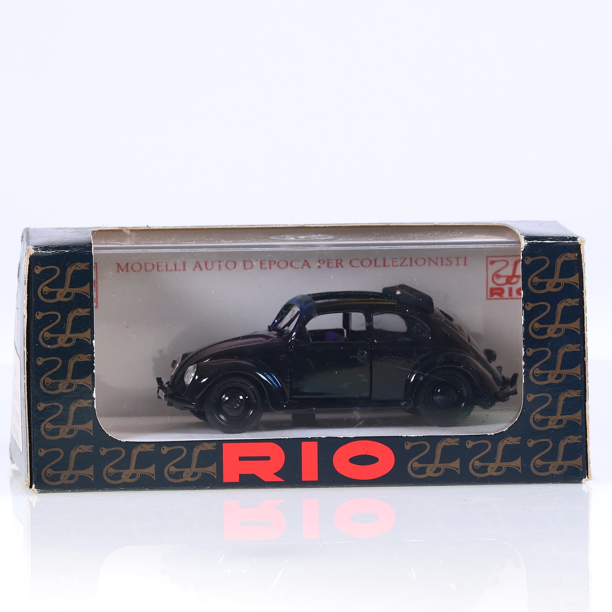 Rio 104 Volkswagen KdF 1939 Standard Limousine Open Sunroof 1/43 Noir — miniature 10