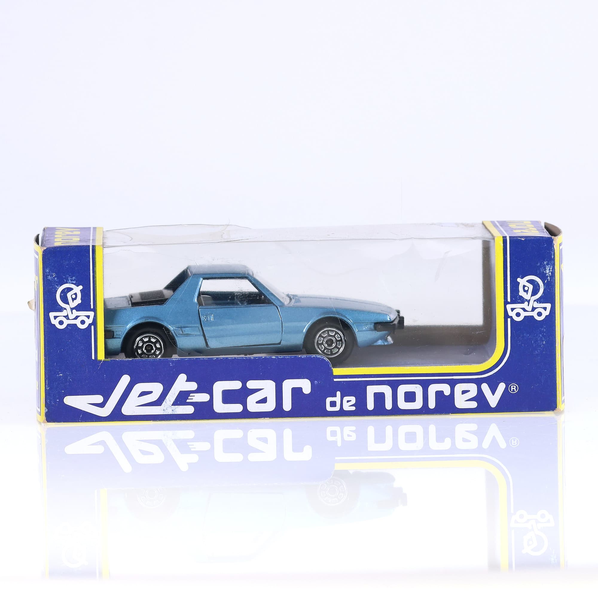 Norev 836 série M Fiat X 1/9  1/43 Bleu avec boîte — miniature 12