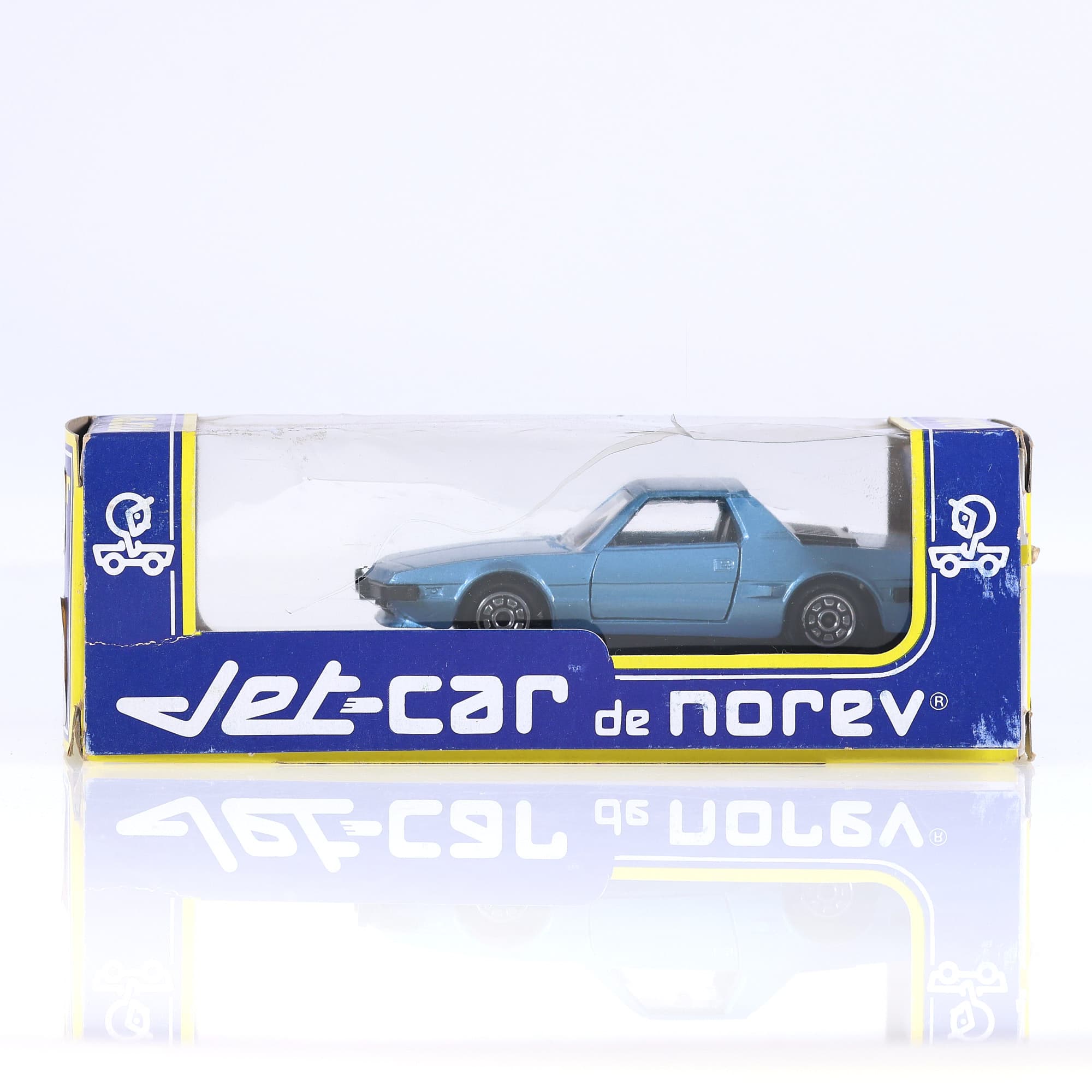 Norev 836 série M Fiat X 1/9  1/43 Bleu avec boîte — miniature 10