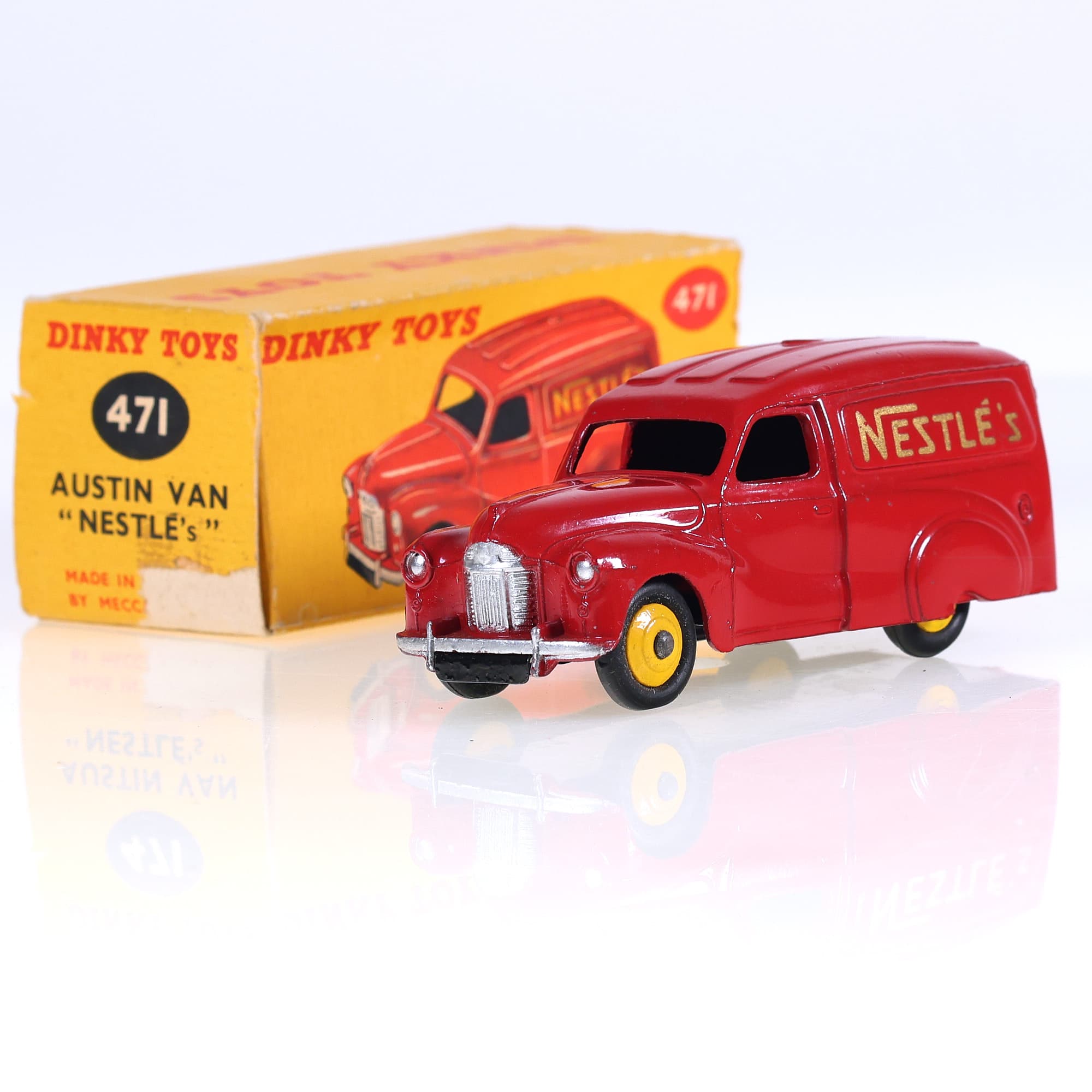 Dinky Toys 471 Austin Van "Nestlé's" 1/43 Rouge avec boîte — photo 1