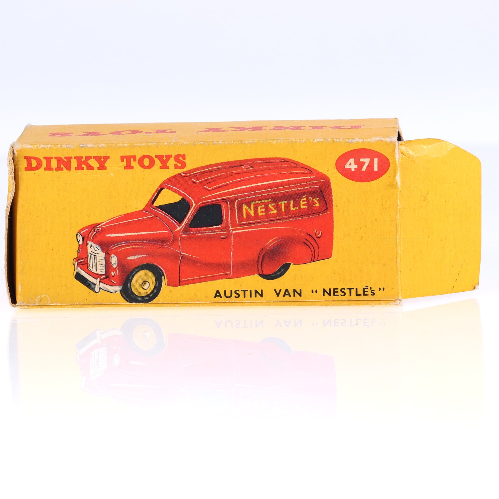 Dinky Toys 471 Austin Van "Nestlé's" 1/43 Rouge avec boîte — miniature 11