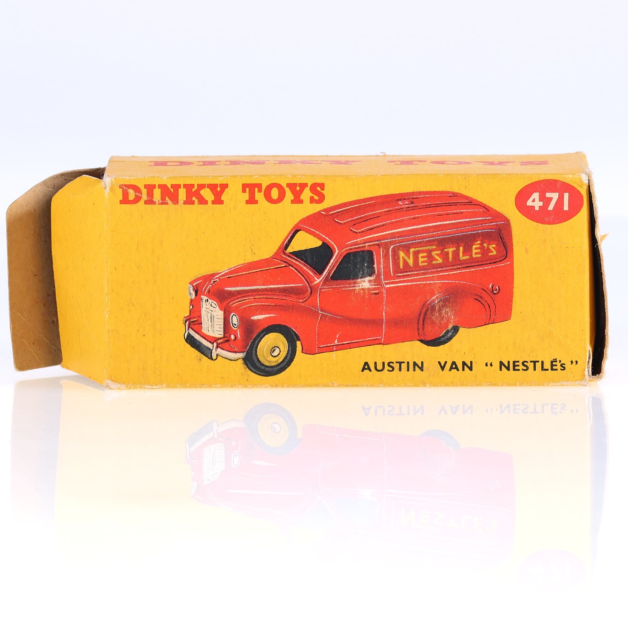 Dinky Toys 471 Austin Van "Nestlé's" 1/43 Rouge avec boîte — miniature 13