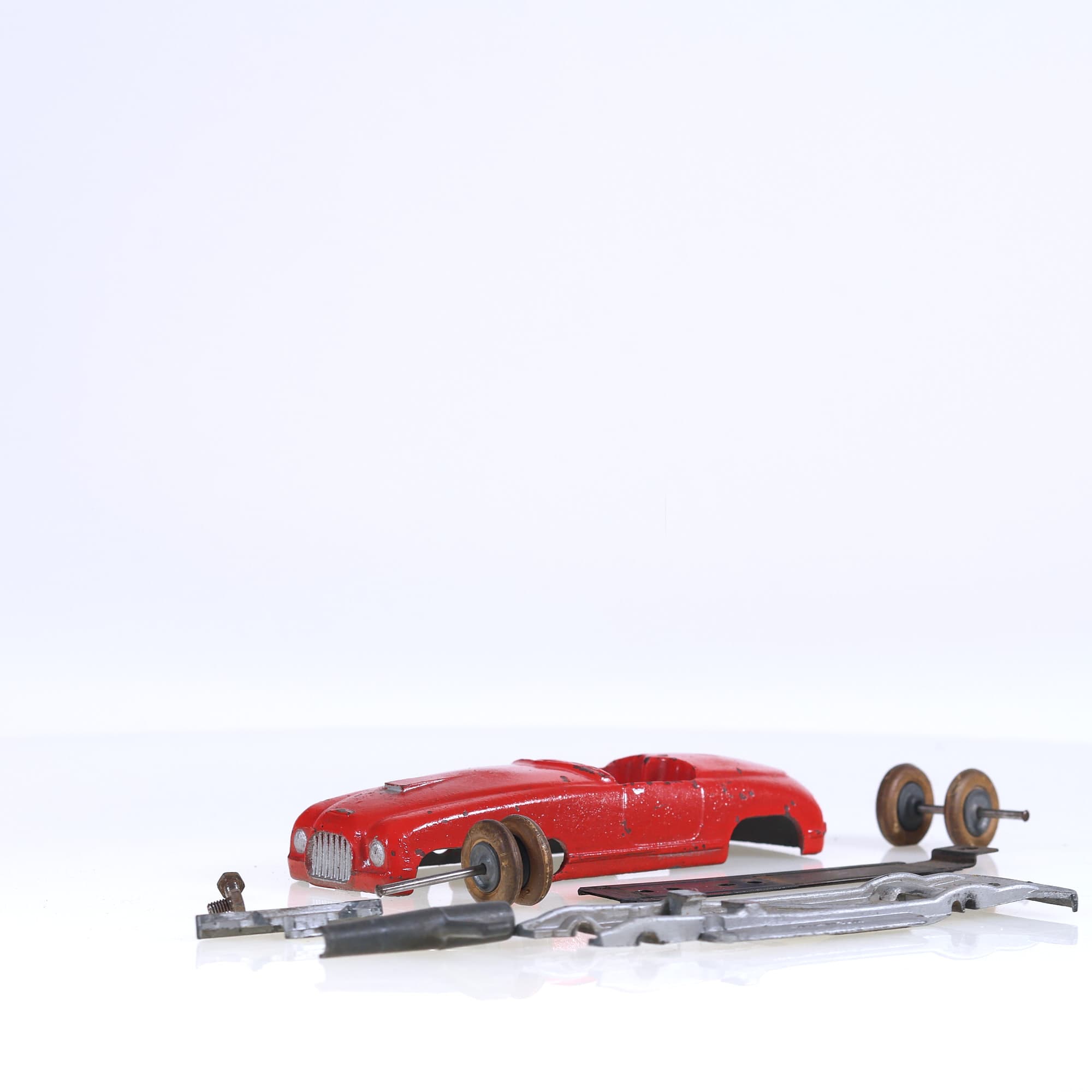 Solido Bourgogne Ferrari barquette transformable avec lot pièces 1/43 Rouge  — miniature 3